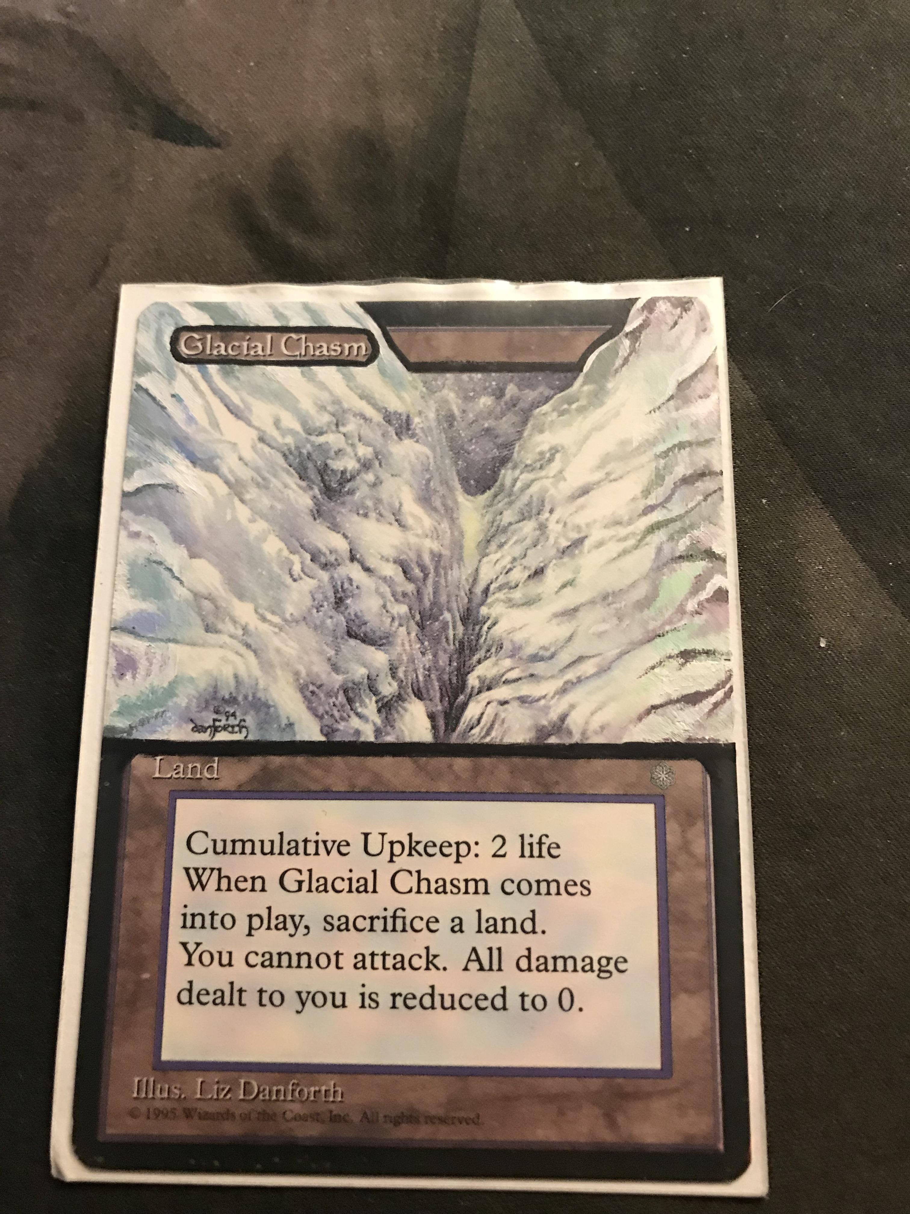 Glacial Chasm art extension. r/mtgaltered