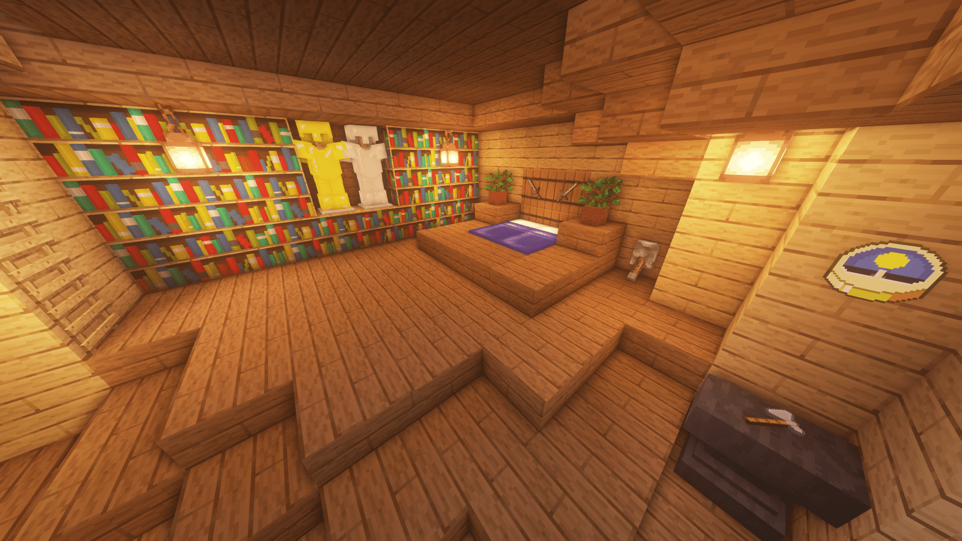 Cozy bedroom in my survival world r/Minecraft