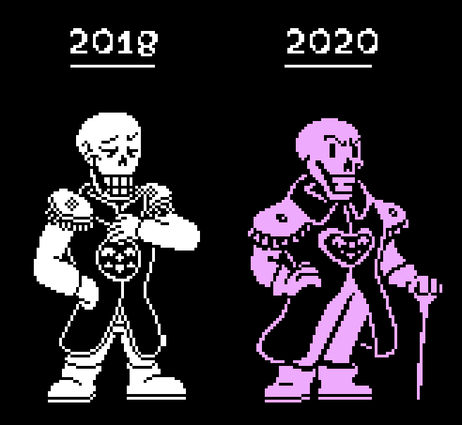 About two years ago, I made a fansprite of Storyshift Papyrus. Here is