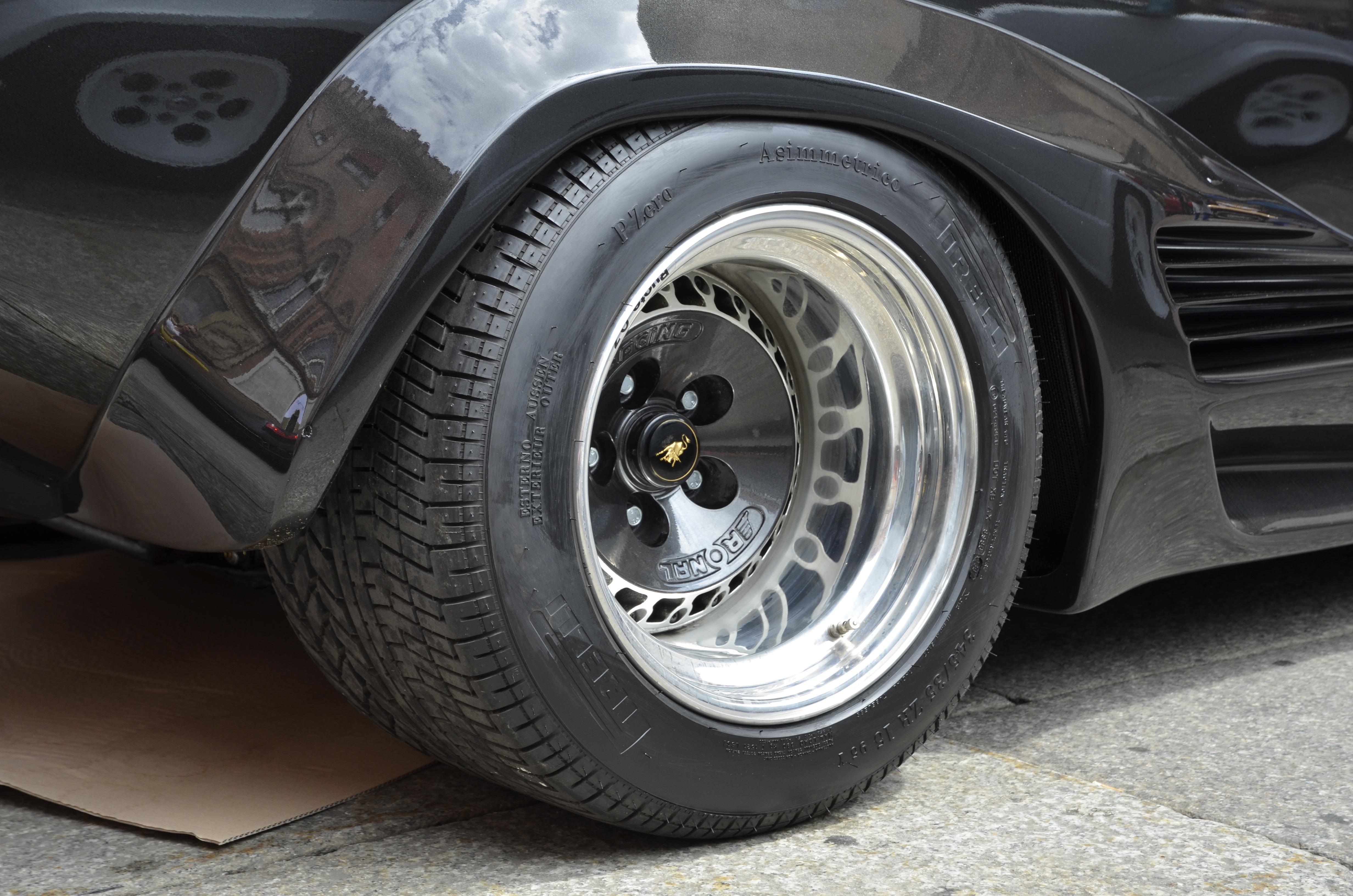 Insane 345/15 tires and Ronal wheels on a turbocharged