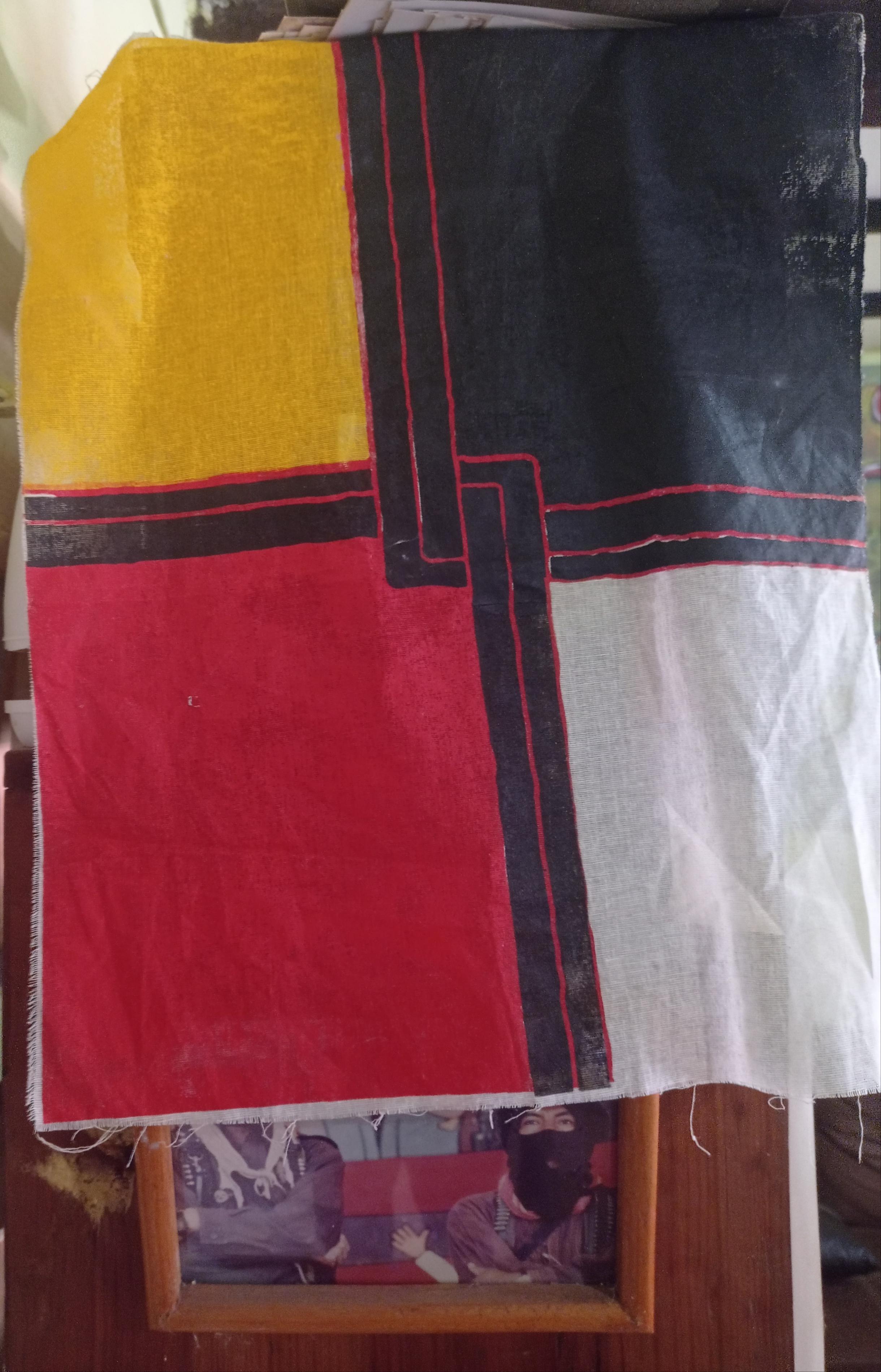 Here is our Mayan flag, I think that it's a beautiful design for the original habitants of the