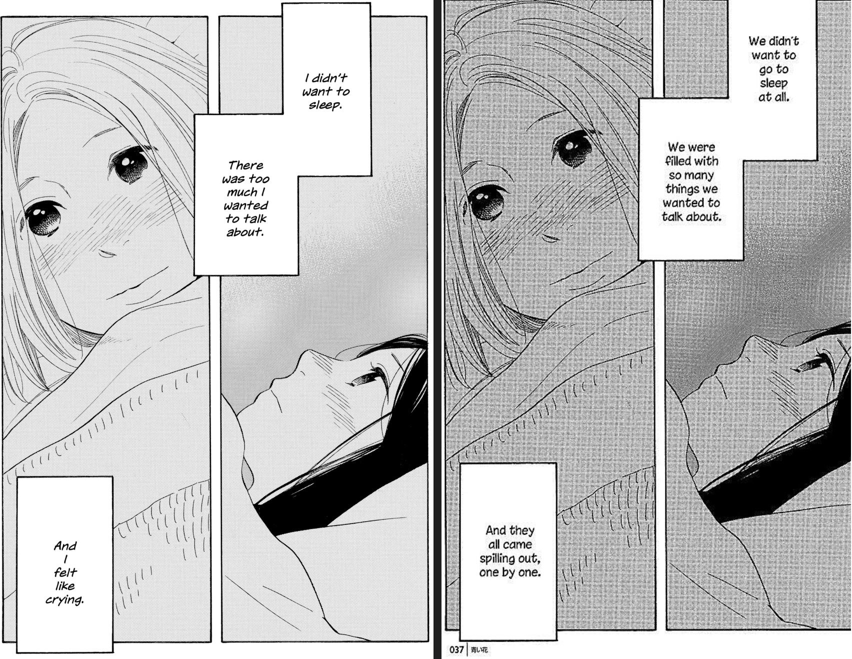 "Sweet Blue Flowers" official VS fan translation r/yuri_manga