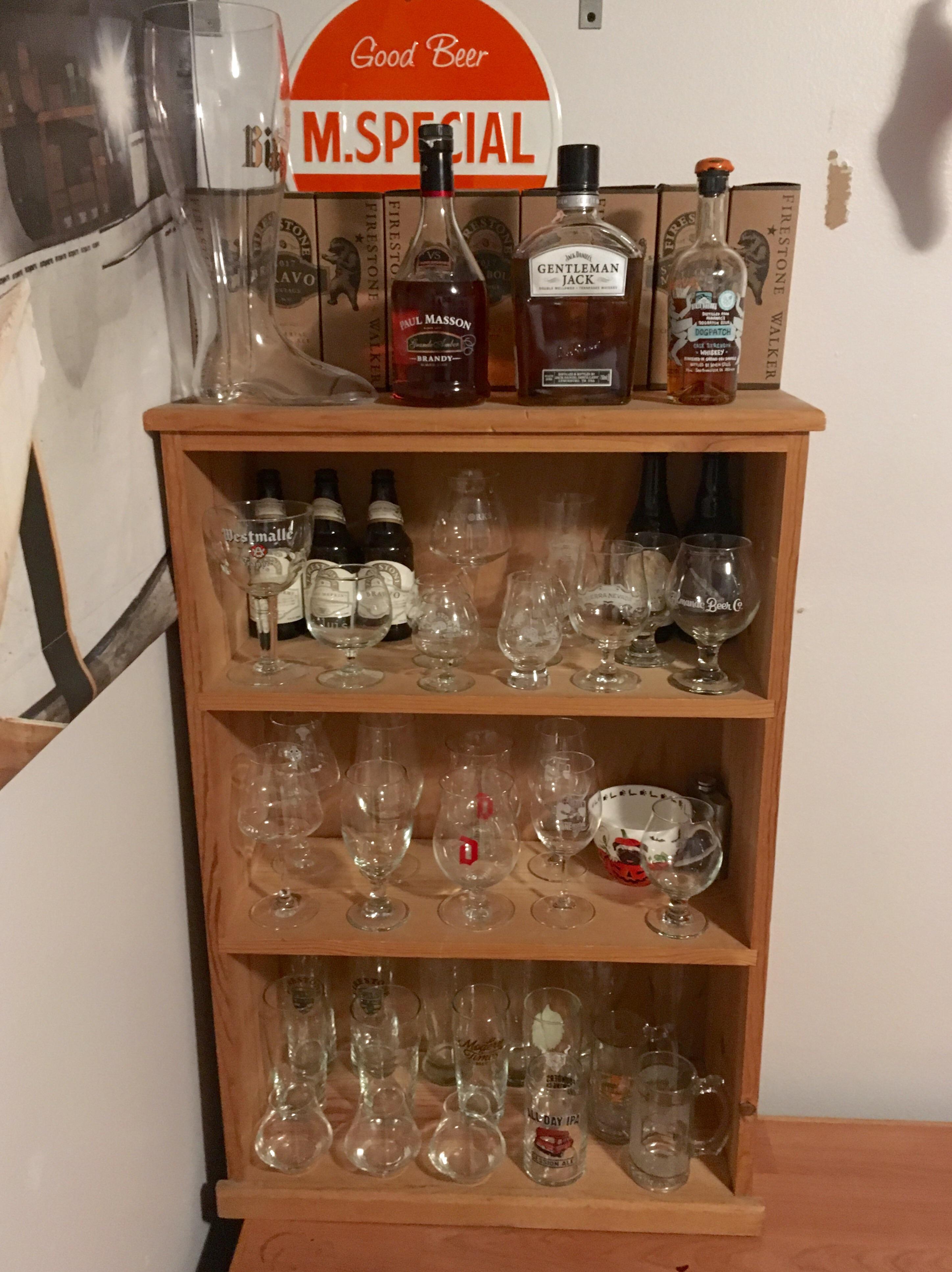 Finally got a better display for my glassware. r/beerporn