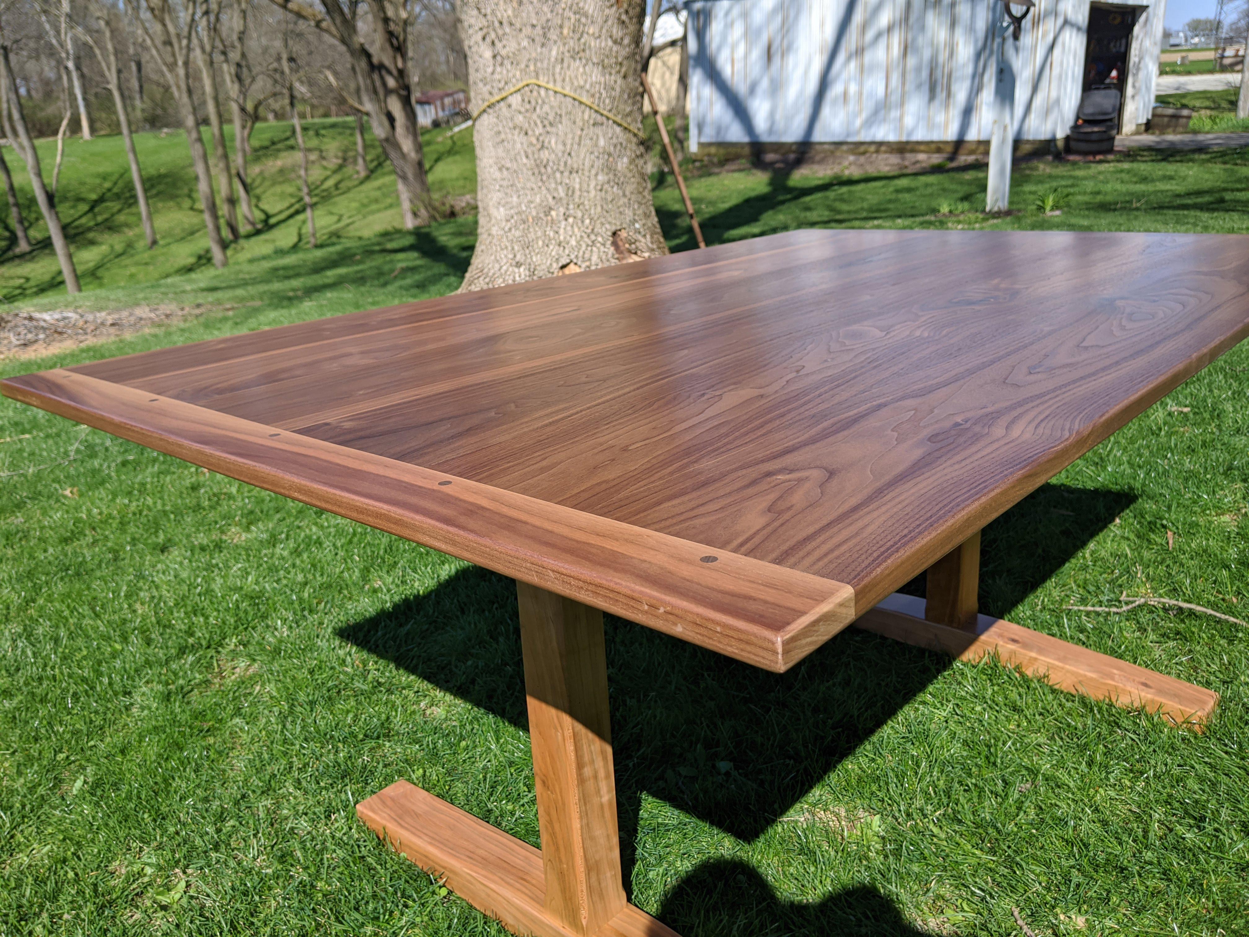 Walnut & cherry shaker style table r/woodworking
