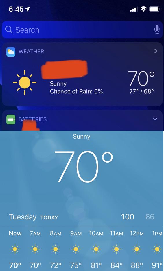 [Bug] ? Weather widget not showing correct high and low. r/iOSBeta