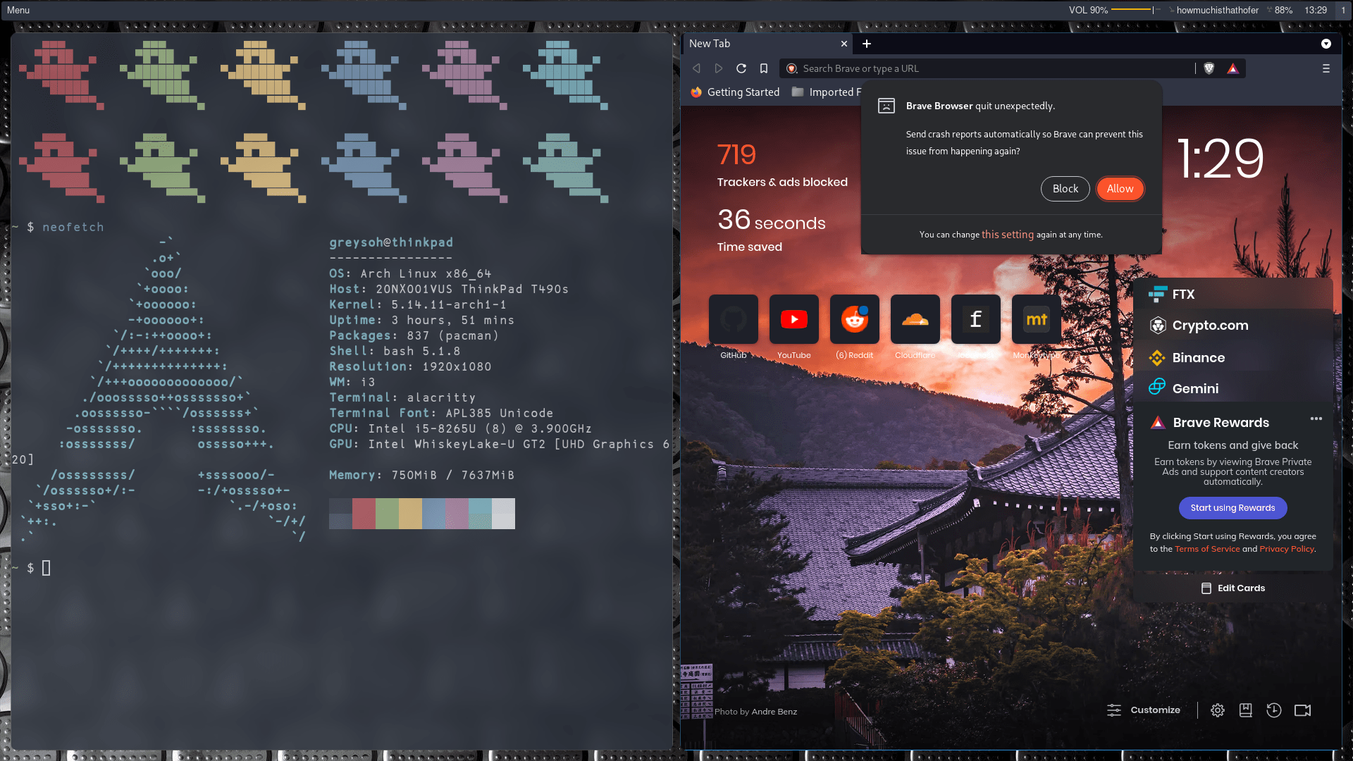 [i3gaps] Decided to try ricing & tiling window managers for the first