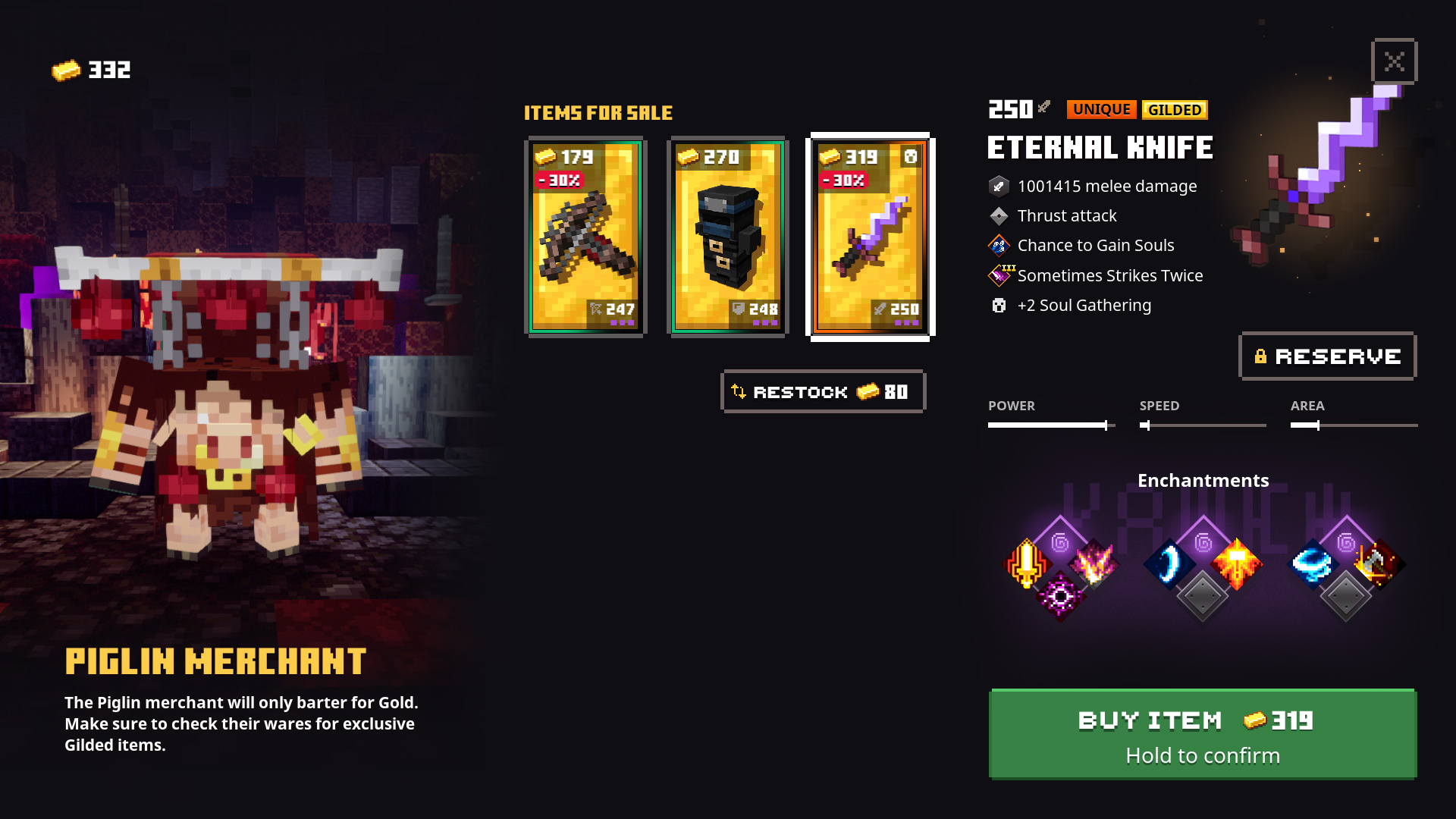 Minecraft Dungeons Soul Build Soul knife · melee weapon enchantments