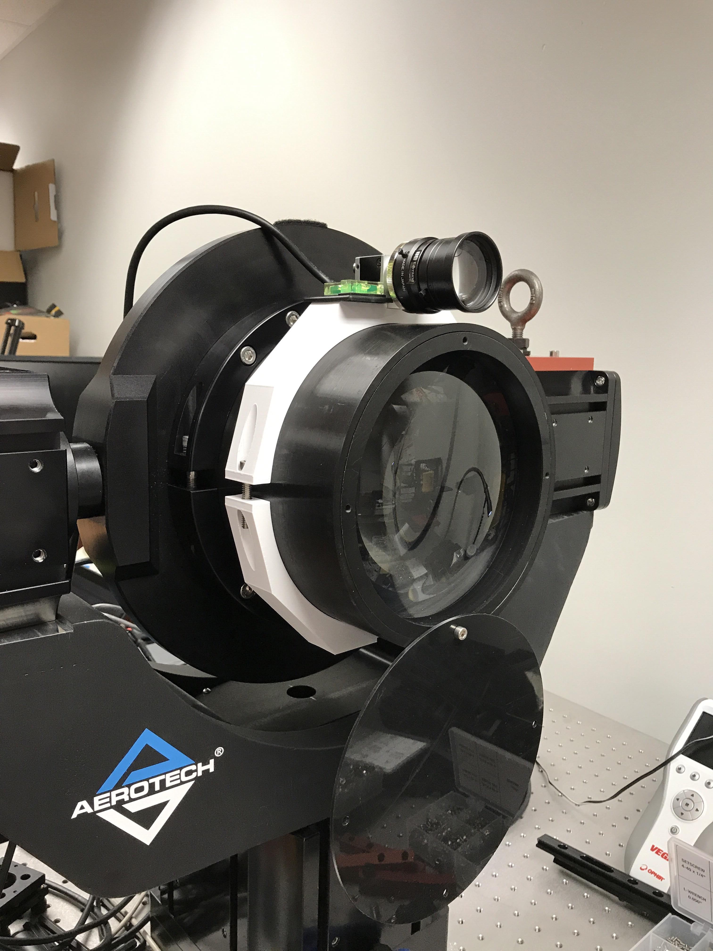 Mounting ring (white) IR camera mount to gimbaled optical housing r