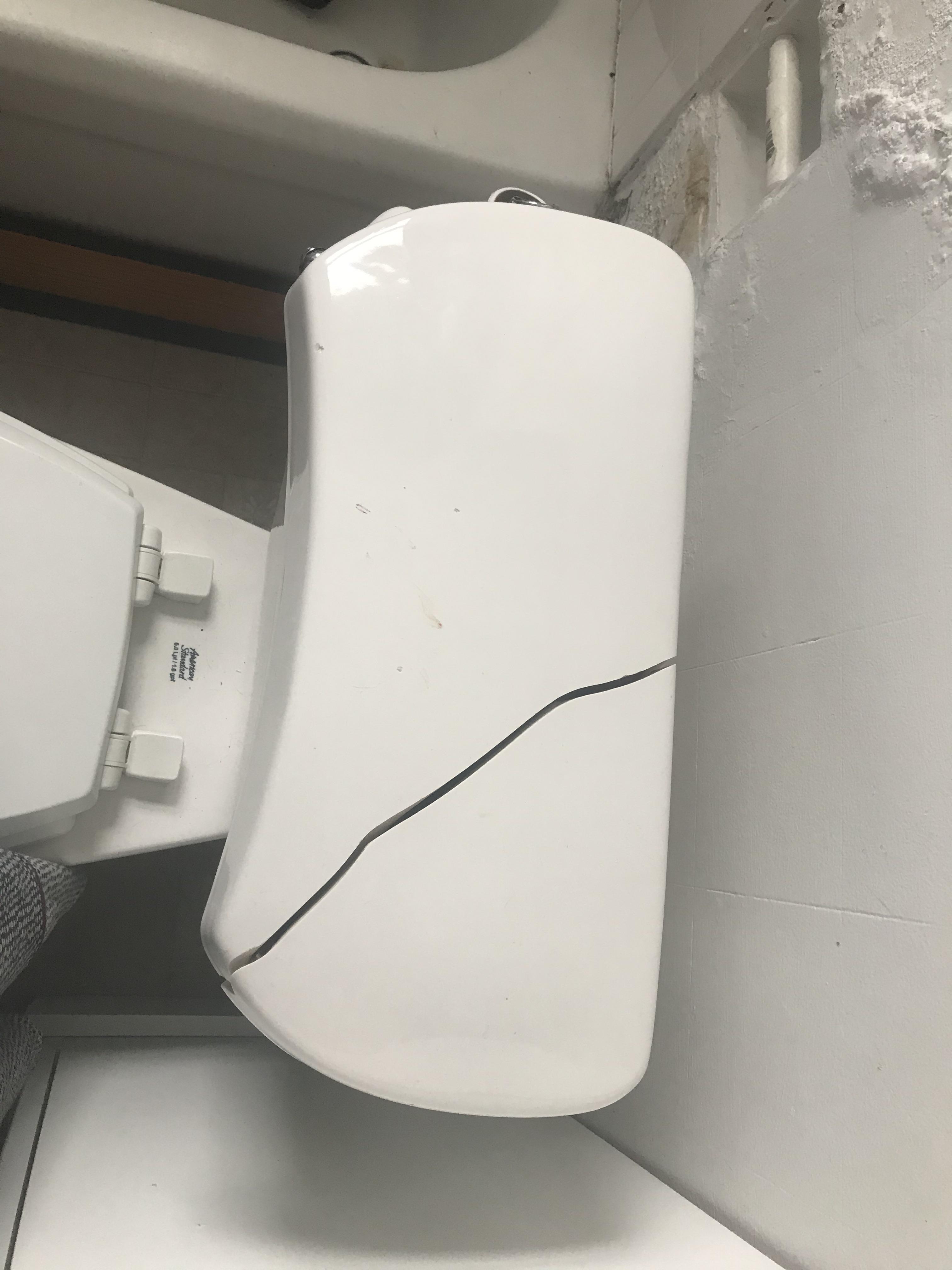 Tripped in the bathroom and grabbed the toilet as I fell. 90 to