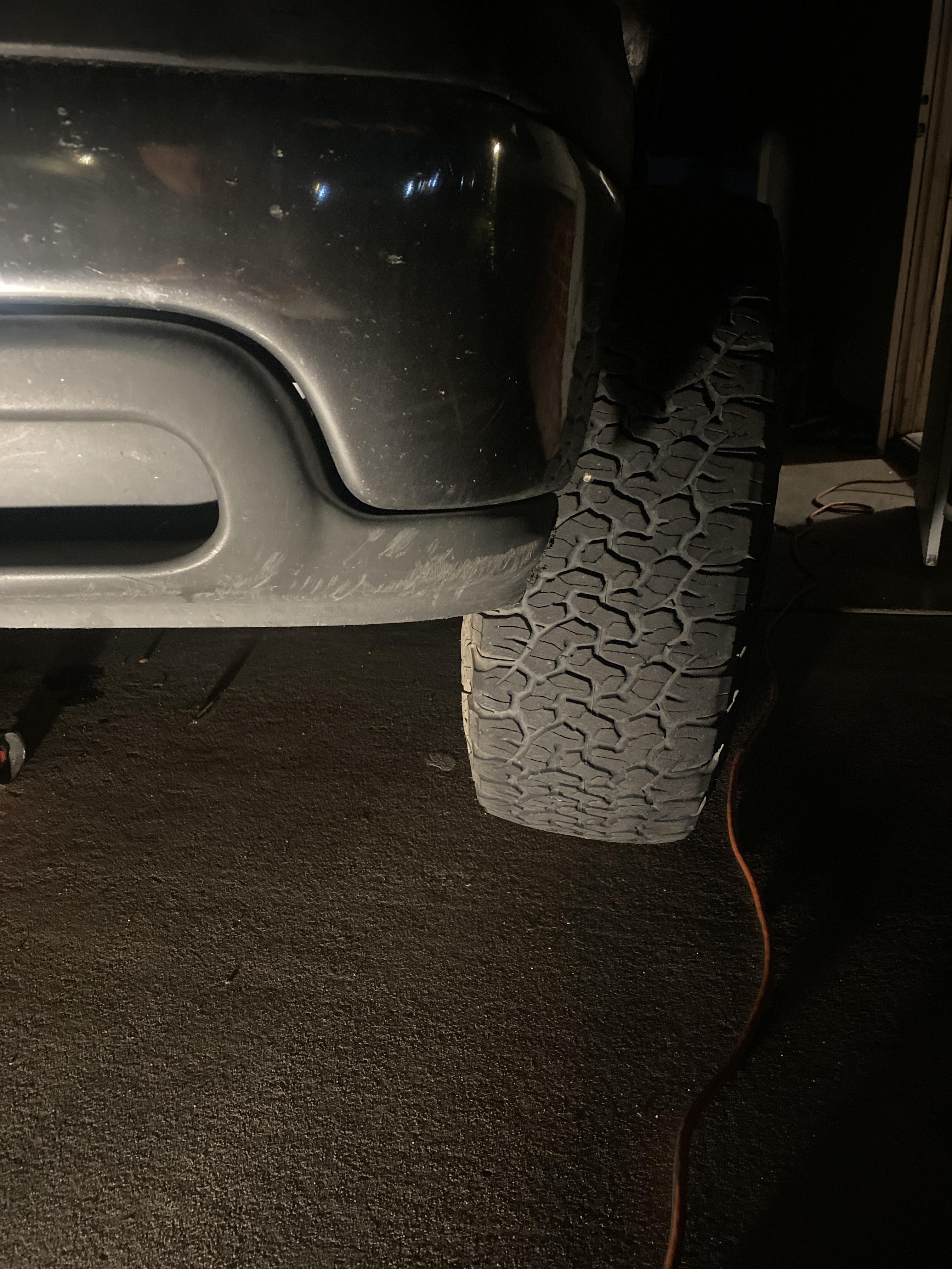 Just did a lift kit on my truck and my tires are slanted inward. What