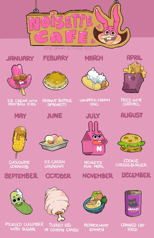 Your birthday month is dish which you have to eat from Noisette Cafe