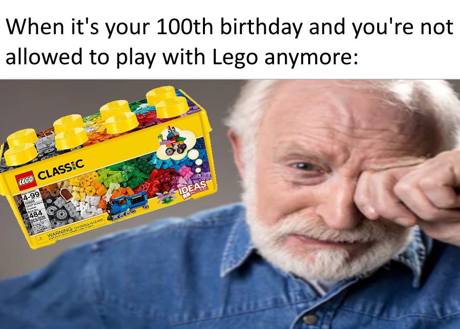 You're only allowed to play with Lego if you're between the ages of 4