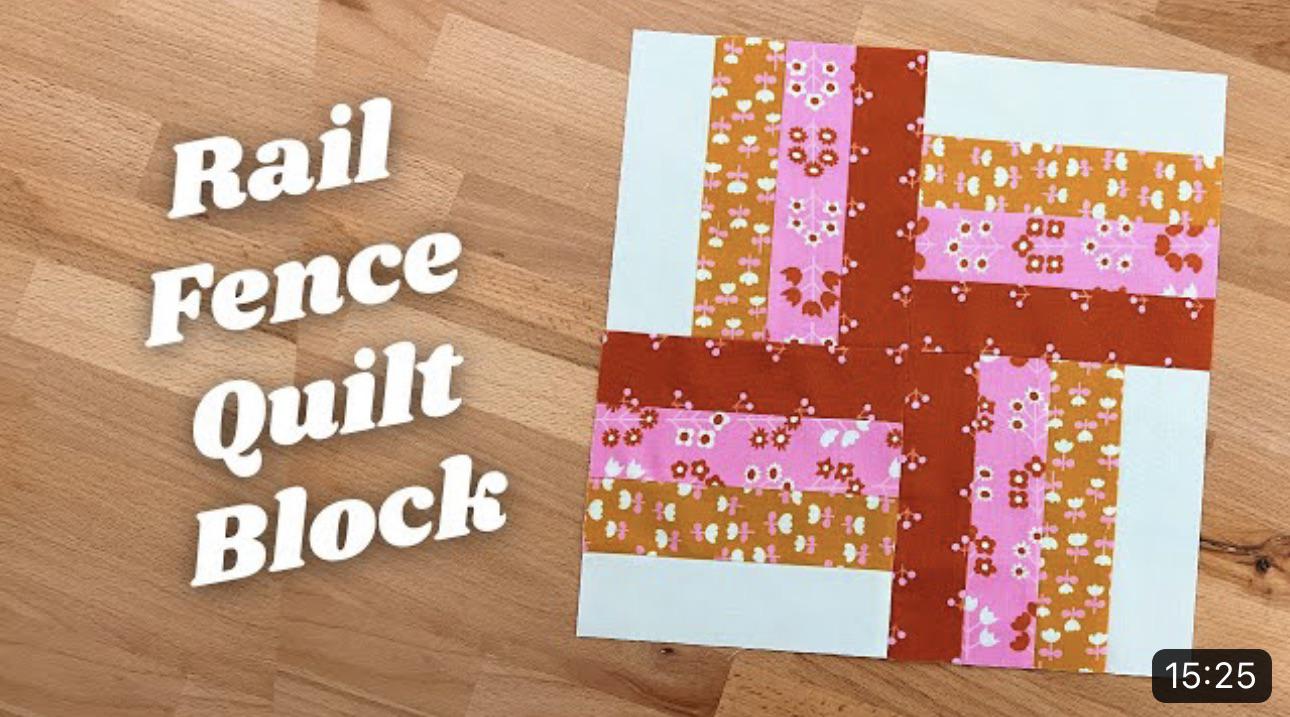 Mystery Block of the Month is out!! Free lesson on How to Make a Rail