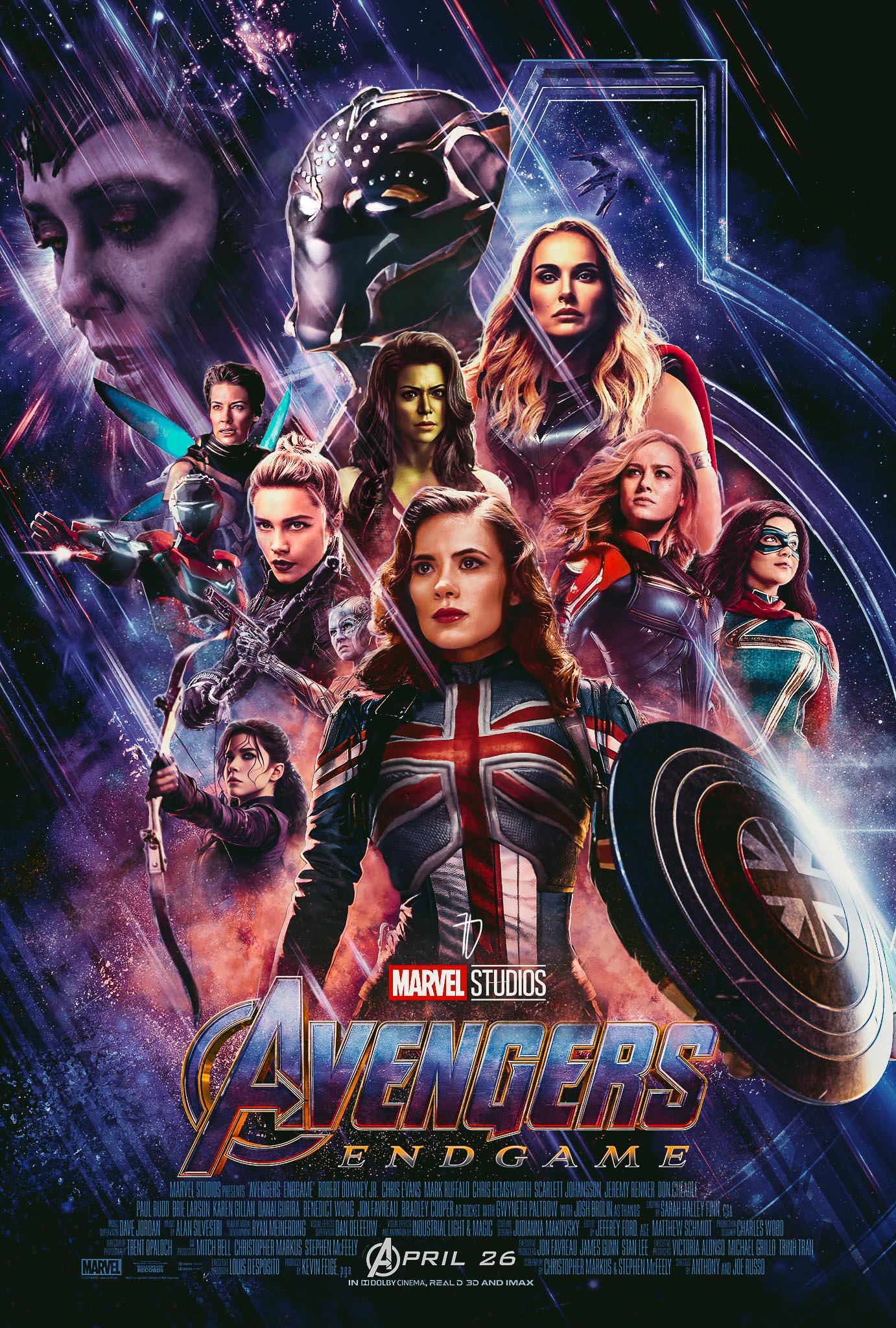 [fanart] avengers endgame poster reedit with some of the current