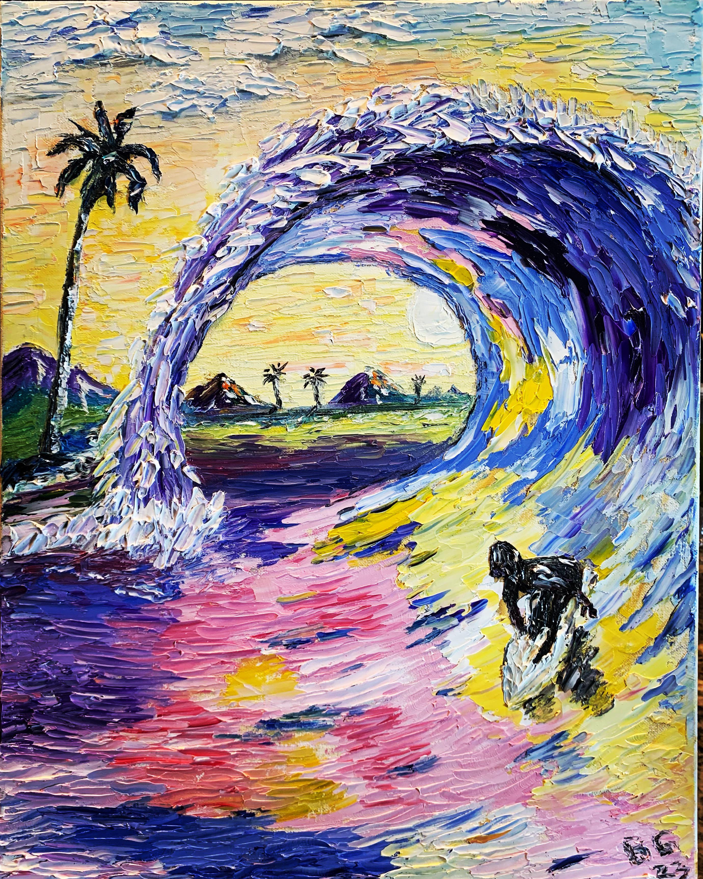 Tropical Surf, oil painting, Bobby Goldsboro, 2023 r/Art