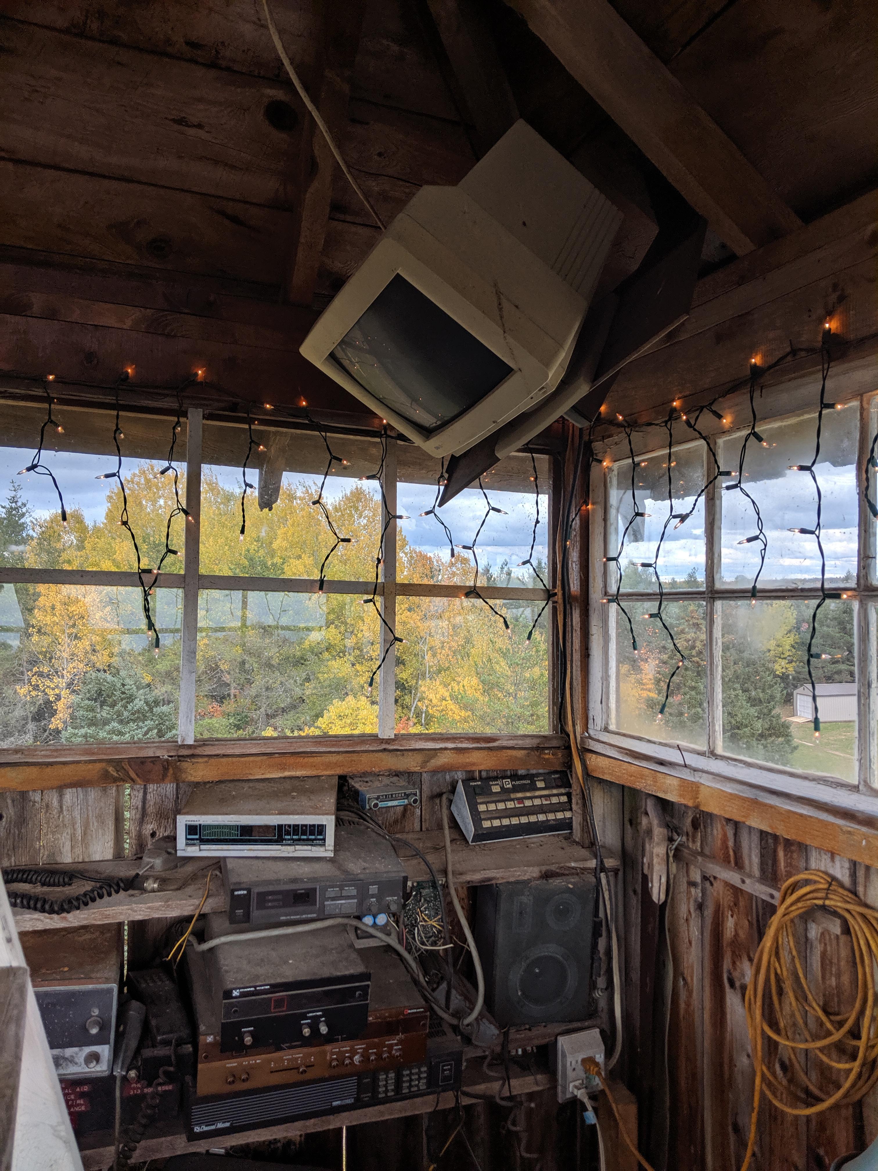 [OC] Fire watch tower on a cousins property in the Upper Peninsula of