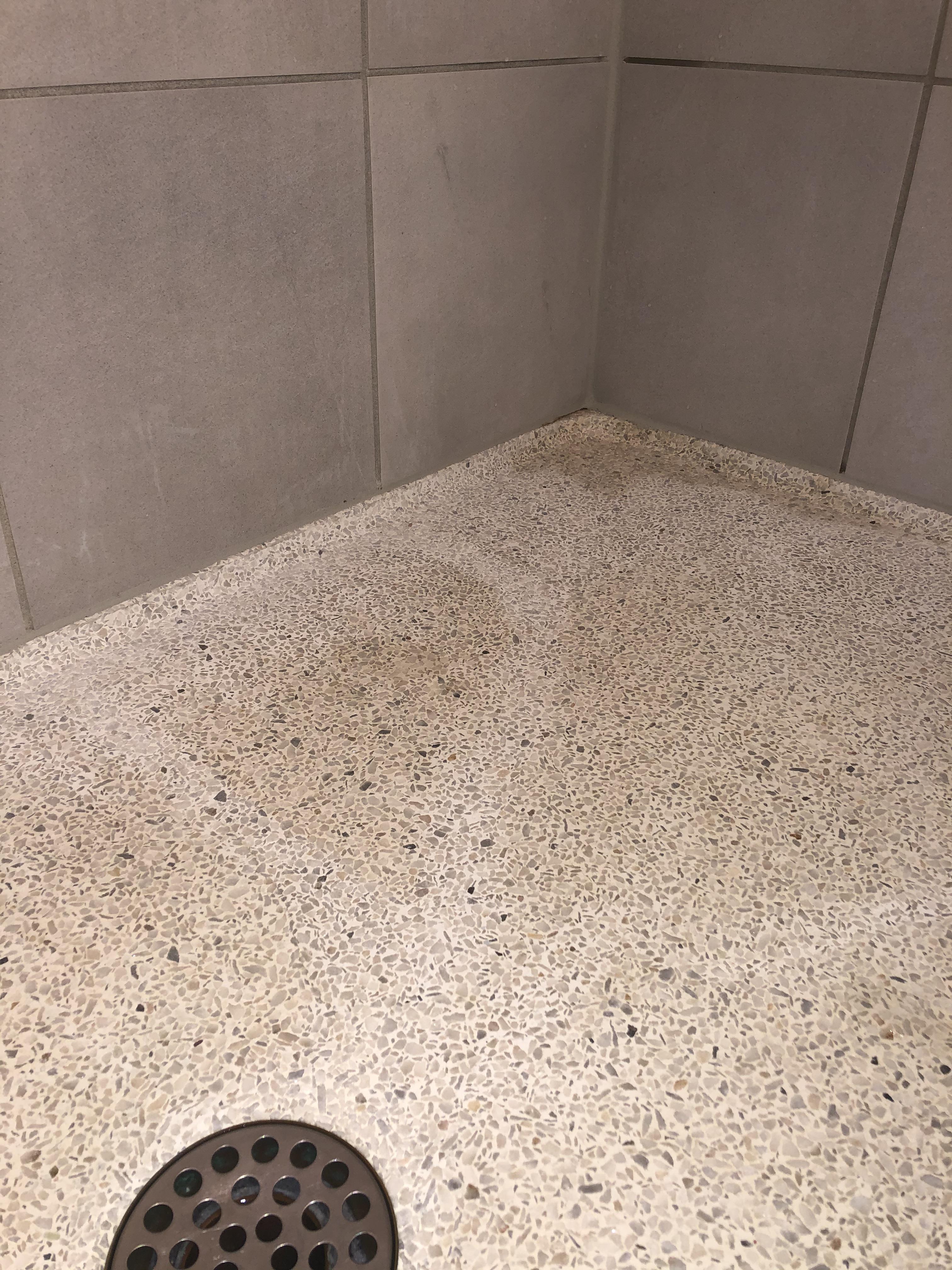 How to Clean Terrazzo shower. Ive read that harsh chemicals are bad for terrazzo, but nothing