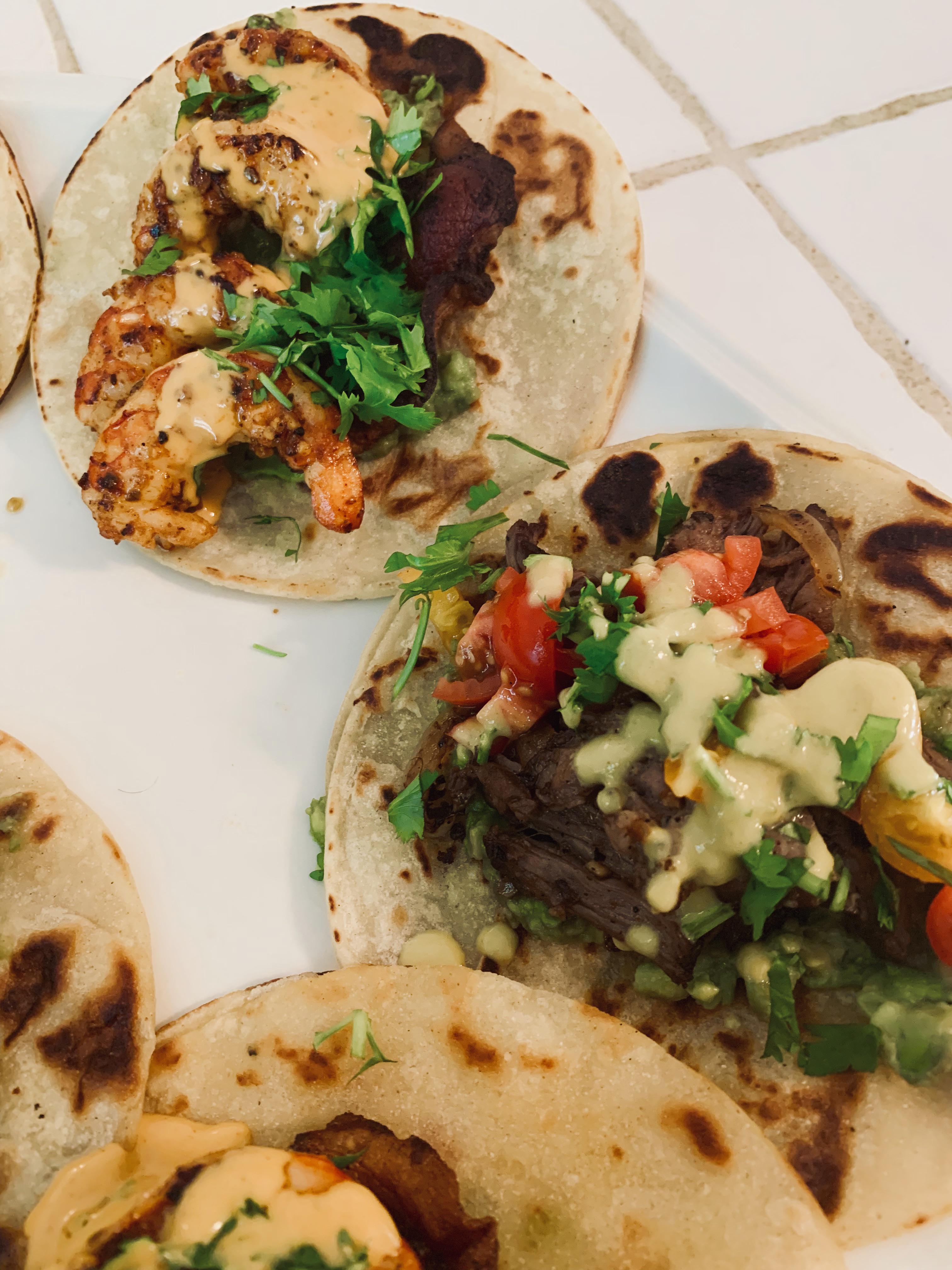 [Homemade] Steak and Shrimp Tacos r/food