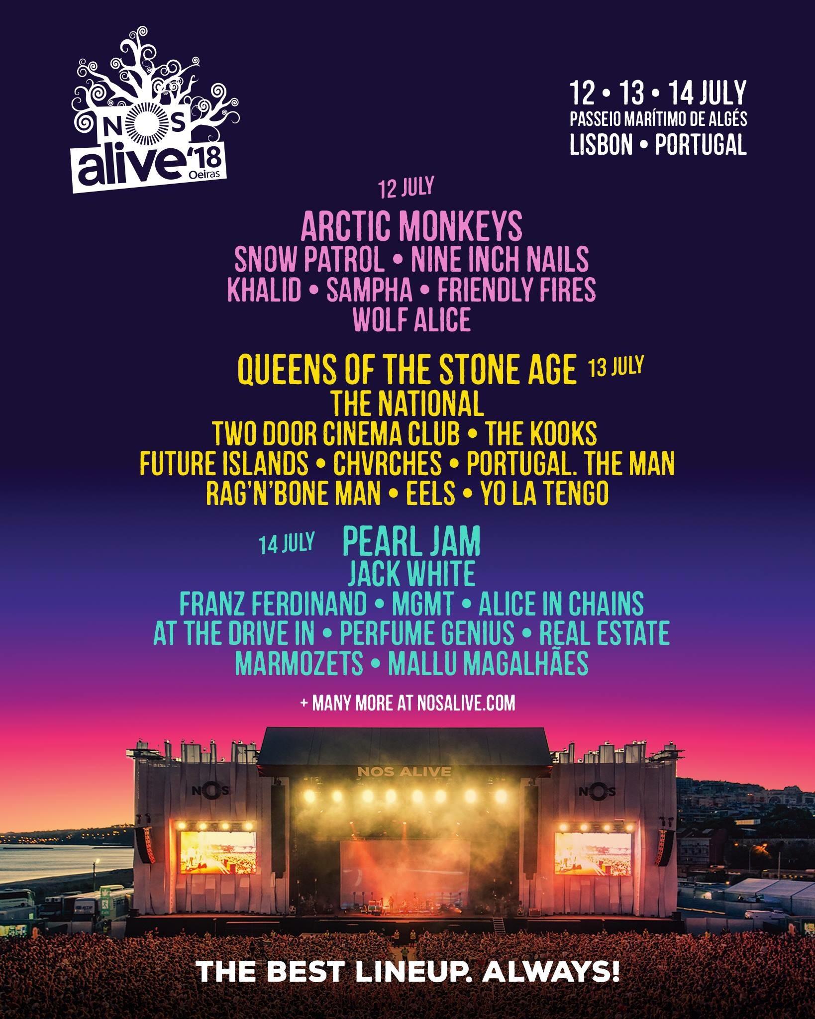 nos alive festival 2023 lineup NOS Alive 2018 Coachella