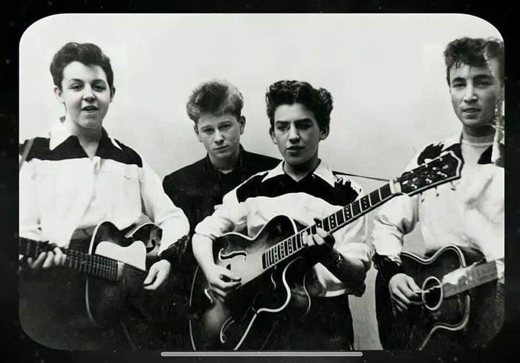 Paul McCartney, Arthur Kelly, Harrison, and John Lennon (1958/