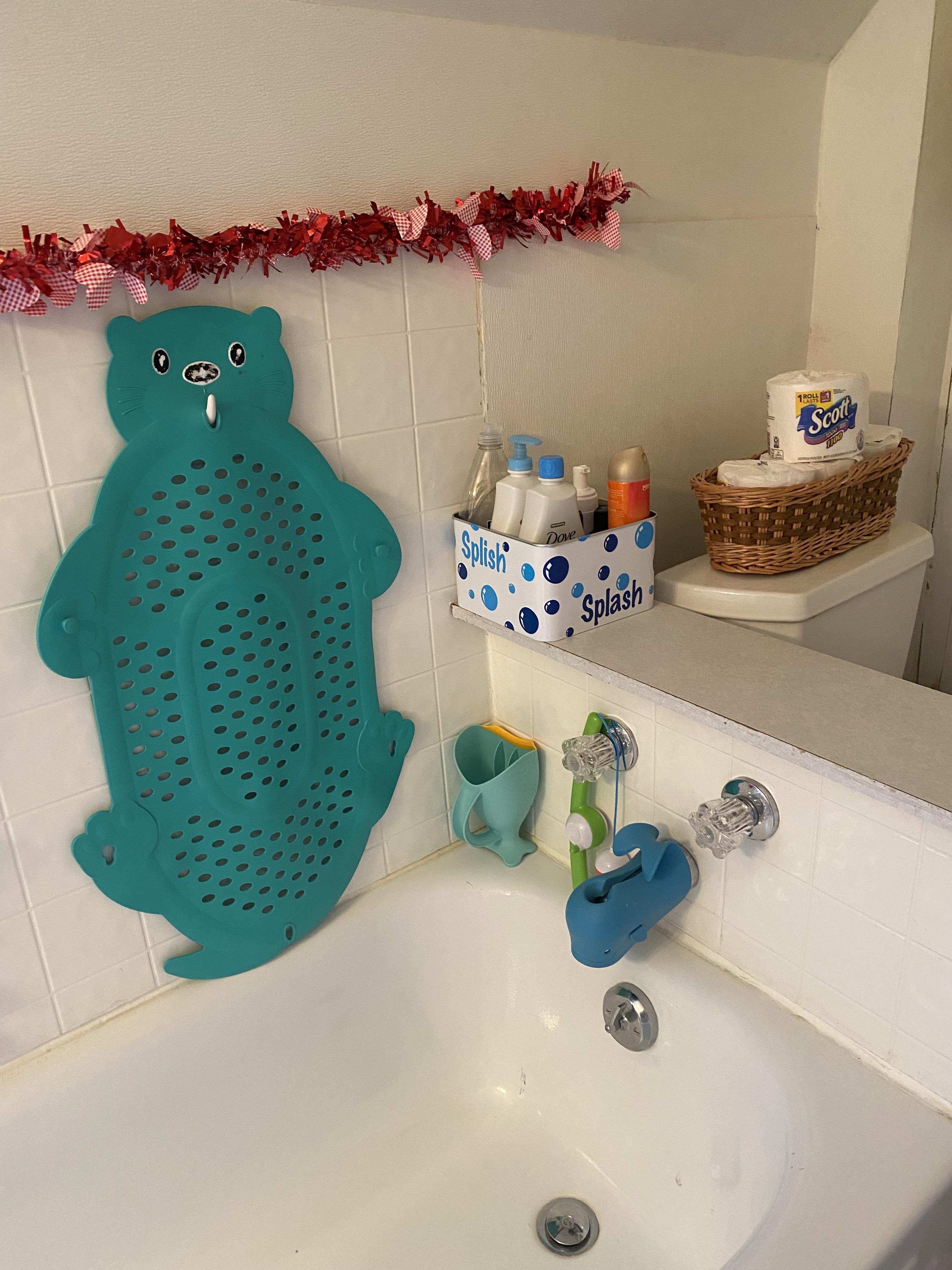 Target Bullseye’s Playground metal tin bathroom upgrade for toddler