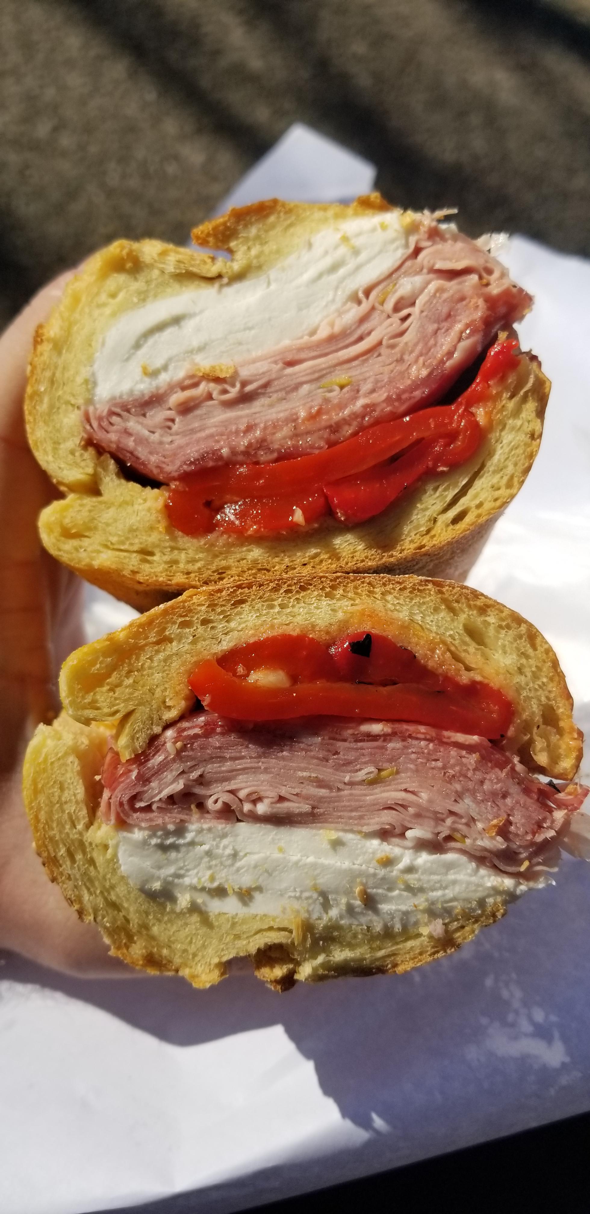 Roasted Peppers, Salami, Prosciutto, Mortadella, fresh Mozzarella on