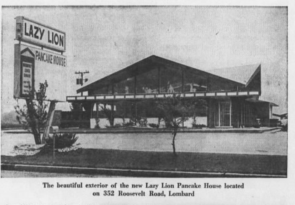 Here is a photo of The Lazy Lion Pancake House once located at 352