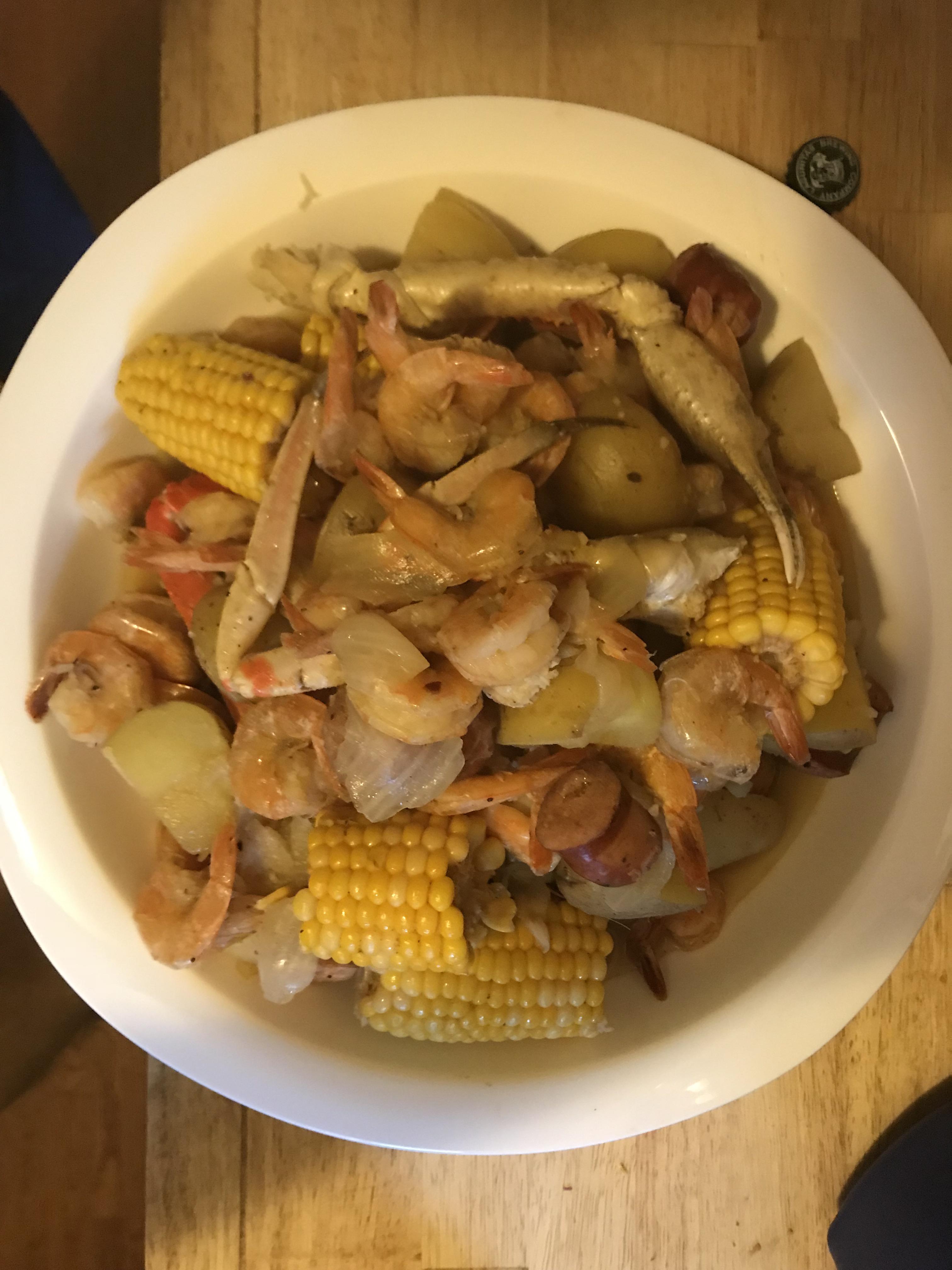 [homemade] Old Bay Shrimp Boil using s pressure cooker r/food