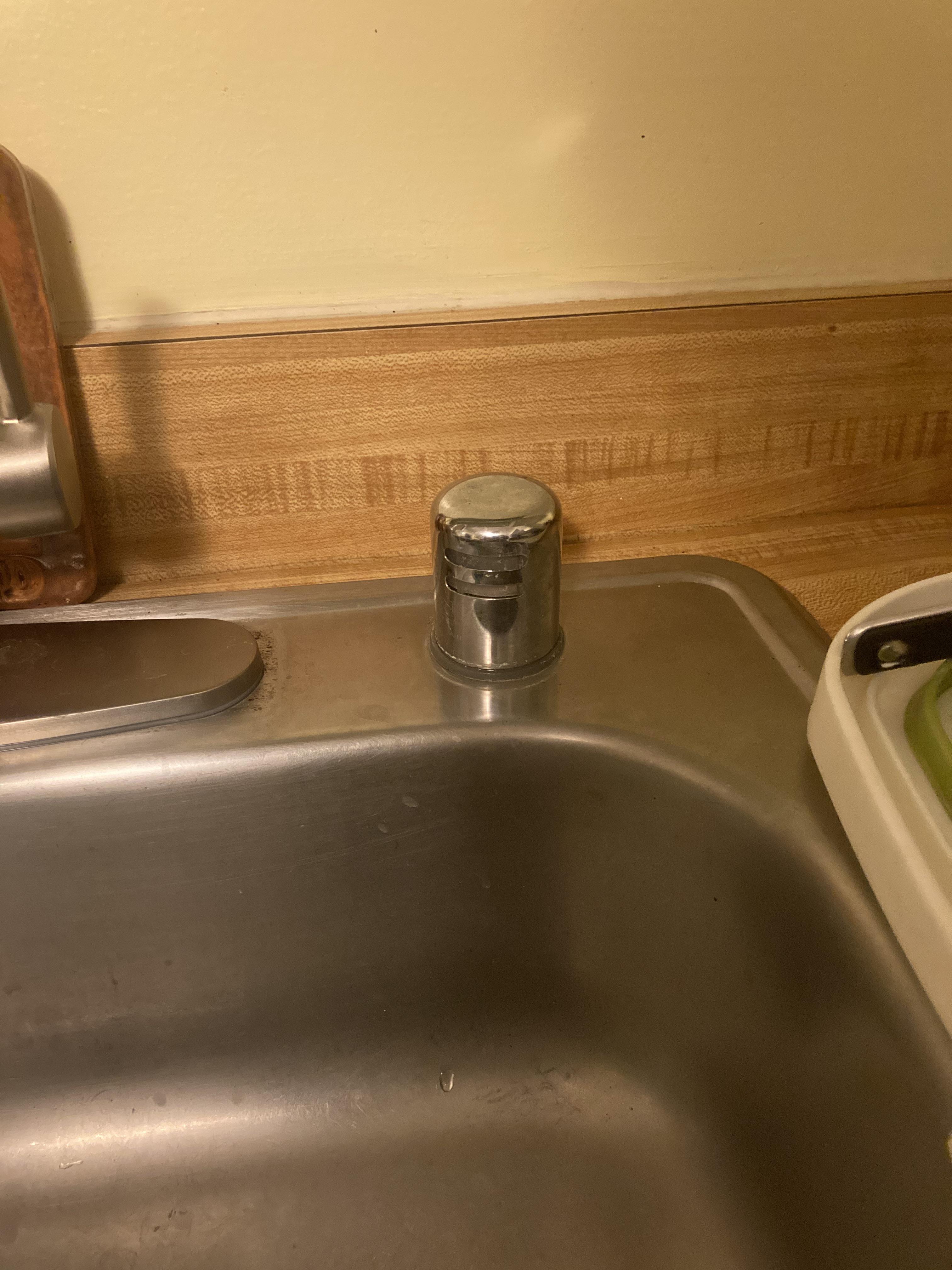 Dishwasher drains through here and always gets all over the counter