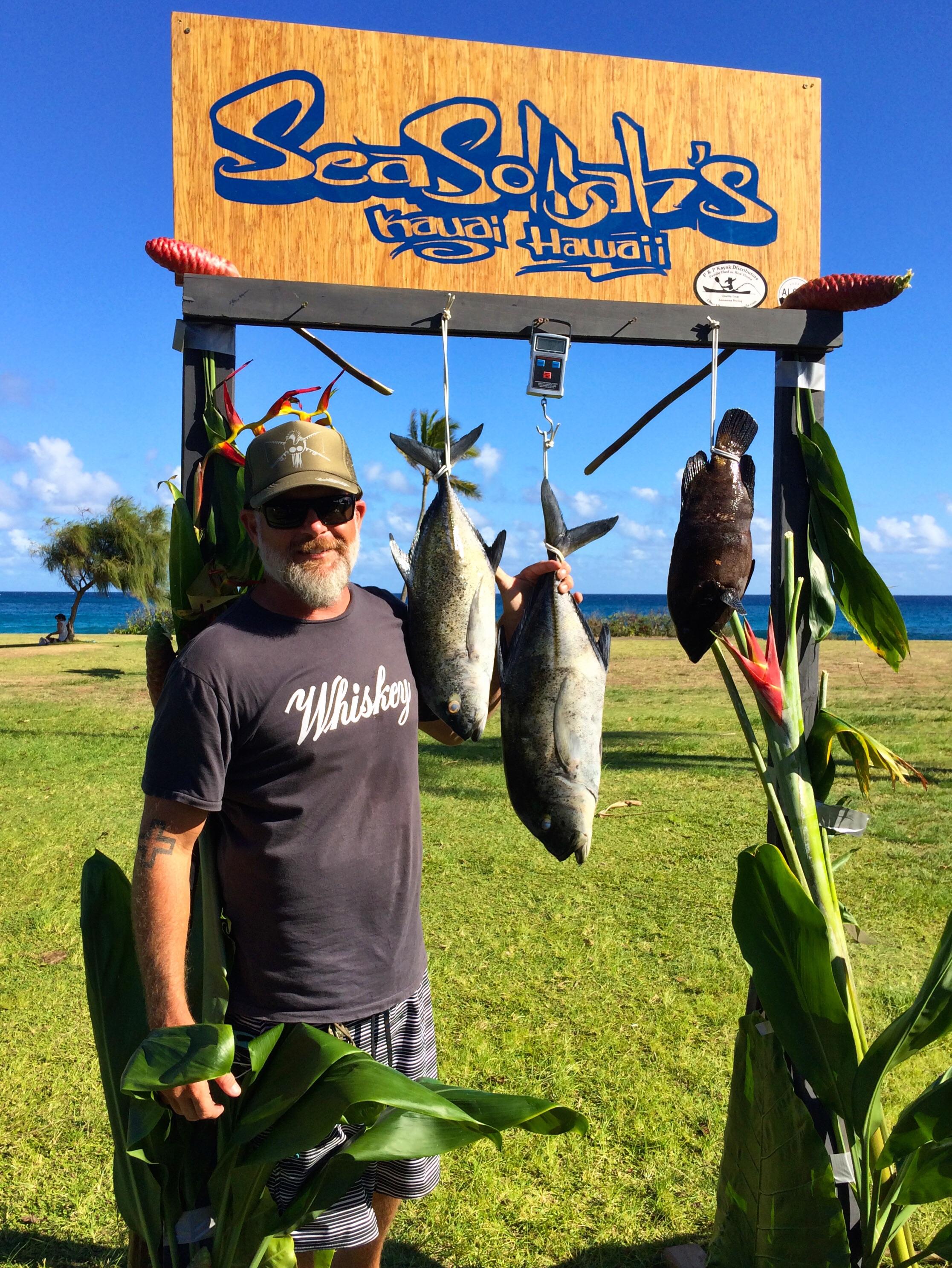 1st place in 2 divisions at the Seasoljahs Kauai Classic Kayak Fishing
