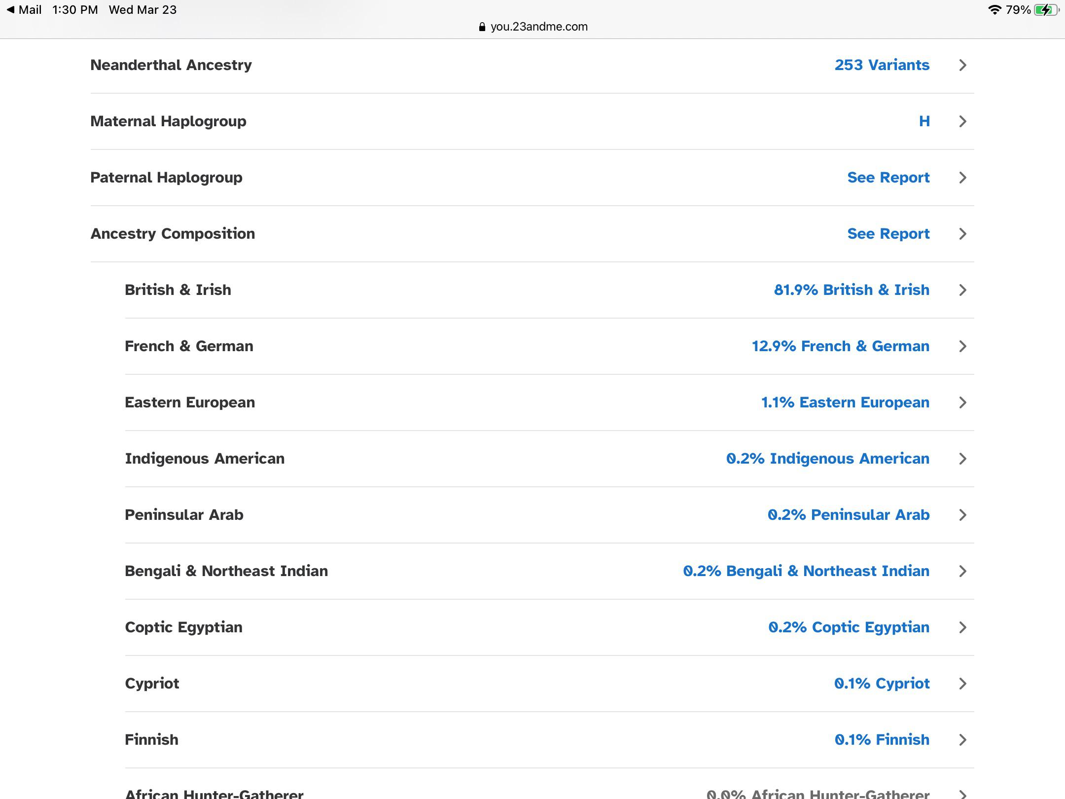 Assorted questions r/23andme