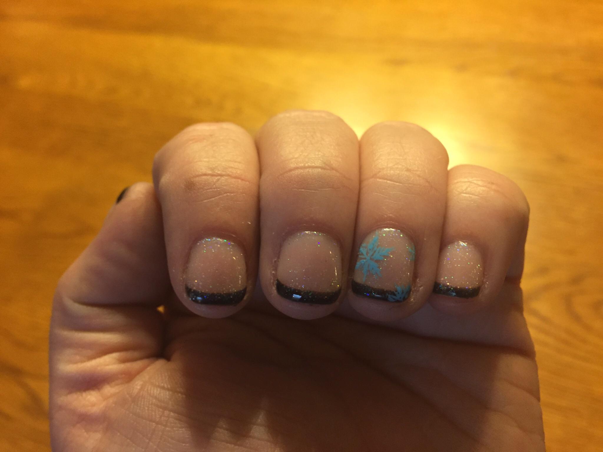 Beware. I got a black gel tip manicure on my short nails and now they