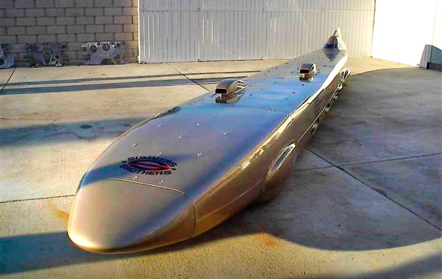 The Summer Brothers 1965 'Golden Rod' land speed record car powered by