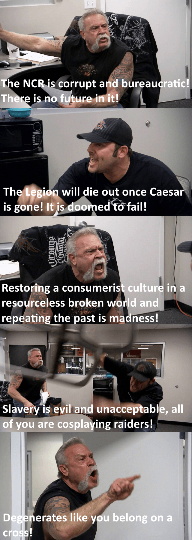 Every Legion VS NCR debate be like NewVegasMemes