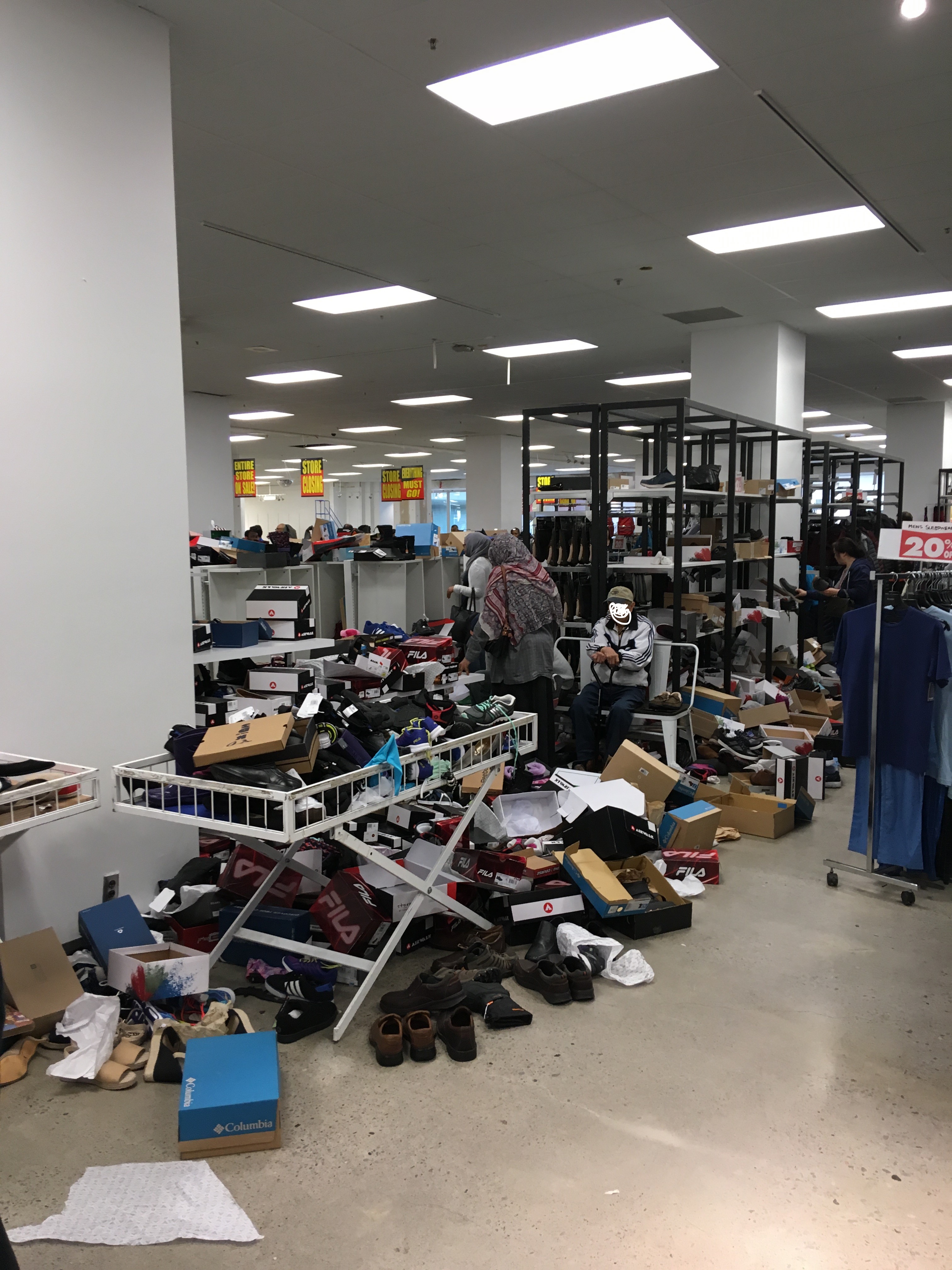 Shoe Department at Sears Canada Liquidation "Sale" r/toronto