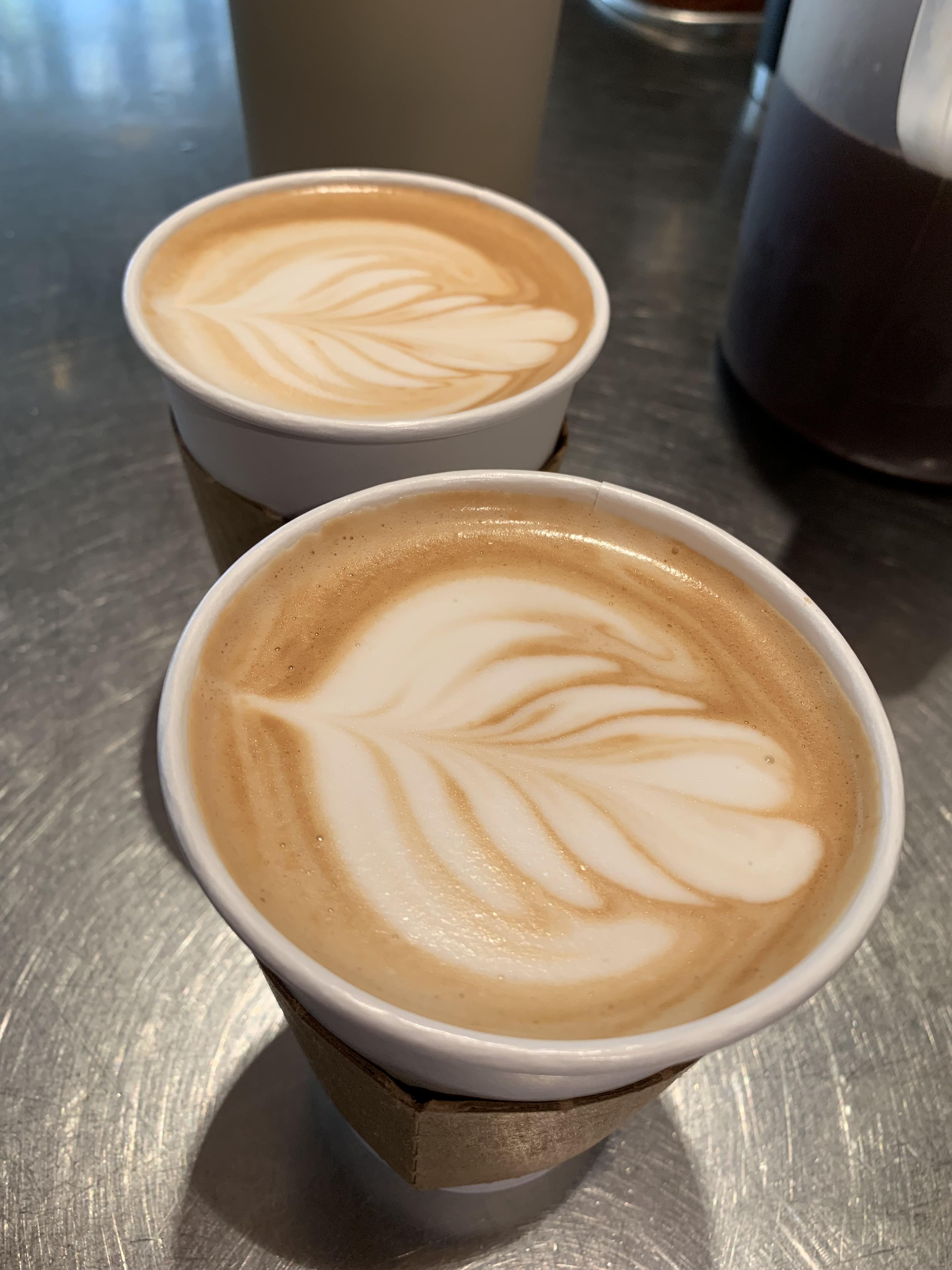 Made these adorable almond milk lattes and then I was informed “uh they