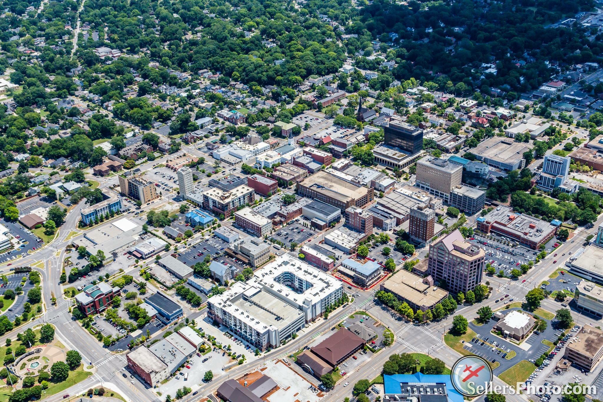 Good shot of downtown with the new building at 127 homes almost done