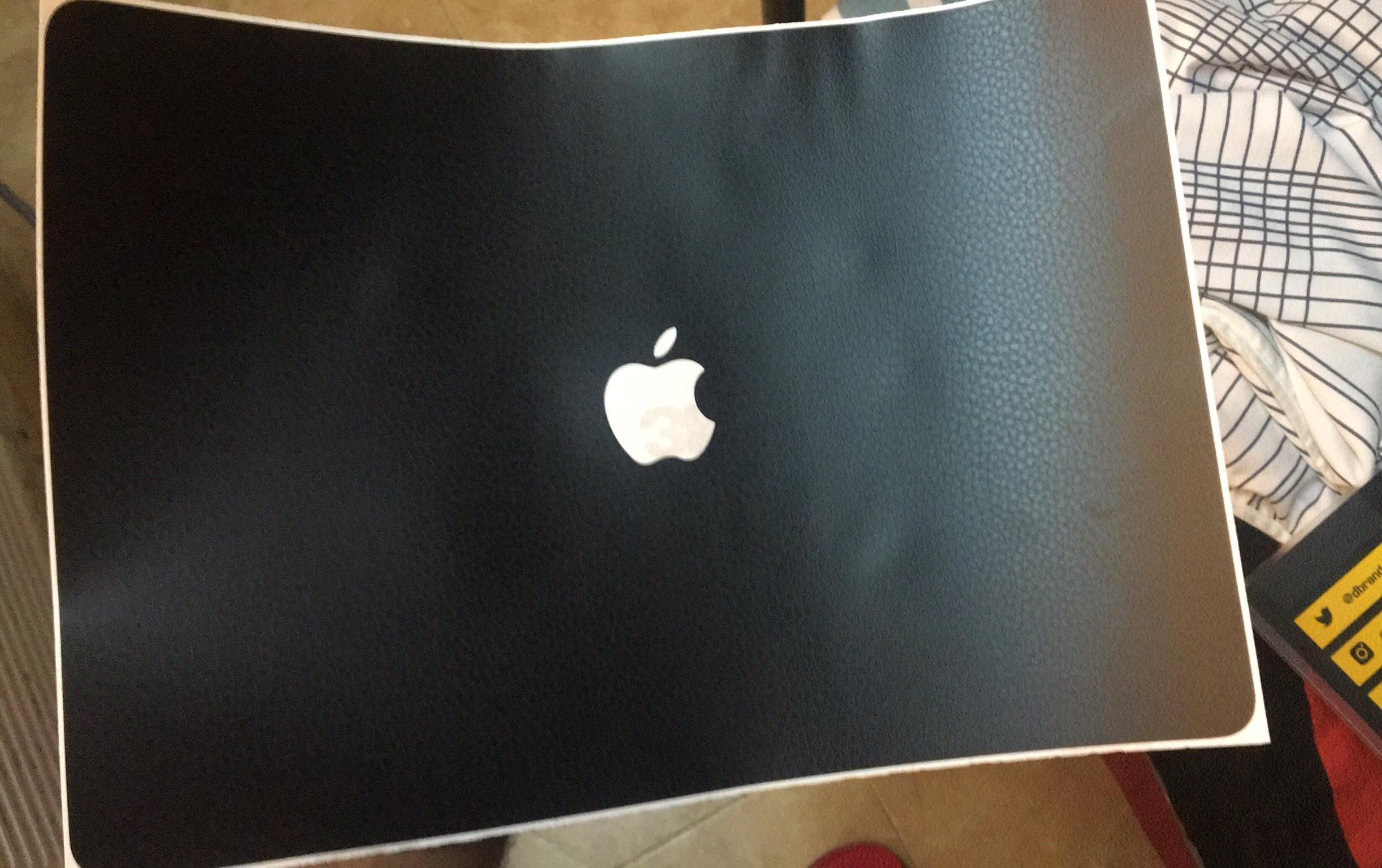 Black leather skin for MacBook Pro.. is it normal for it to be bent