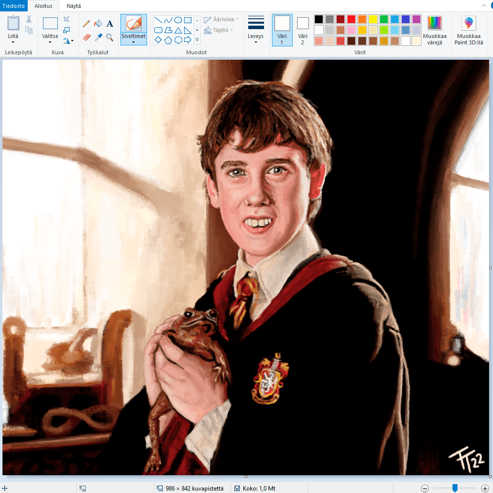 Neville Longbottom on MS Paint by me / Painting timelapse in the