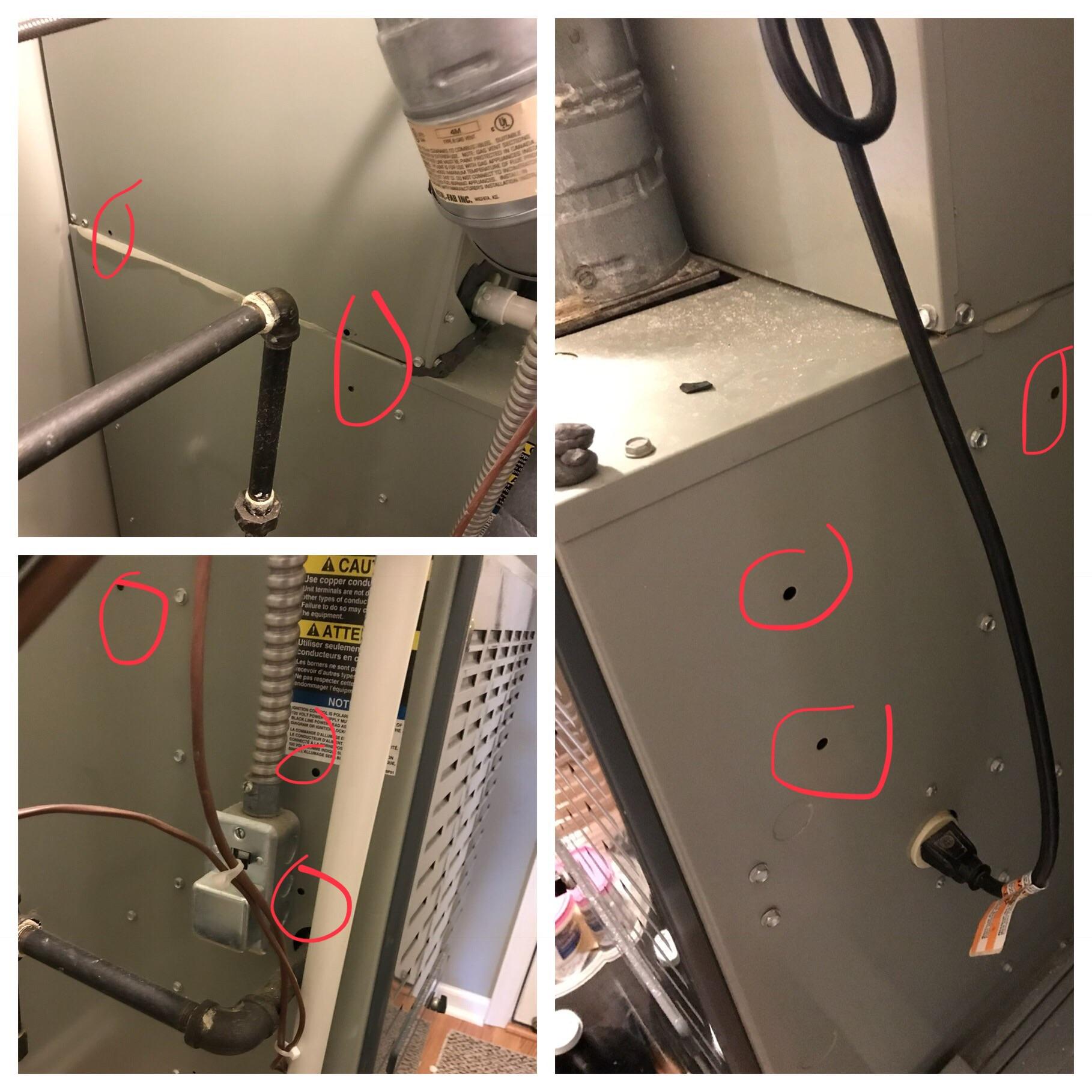 Working on sealing up my air handler, and there are bunch of (screw