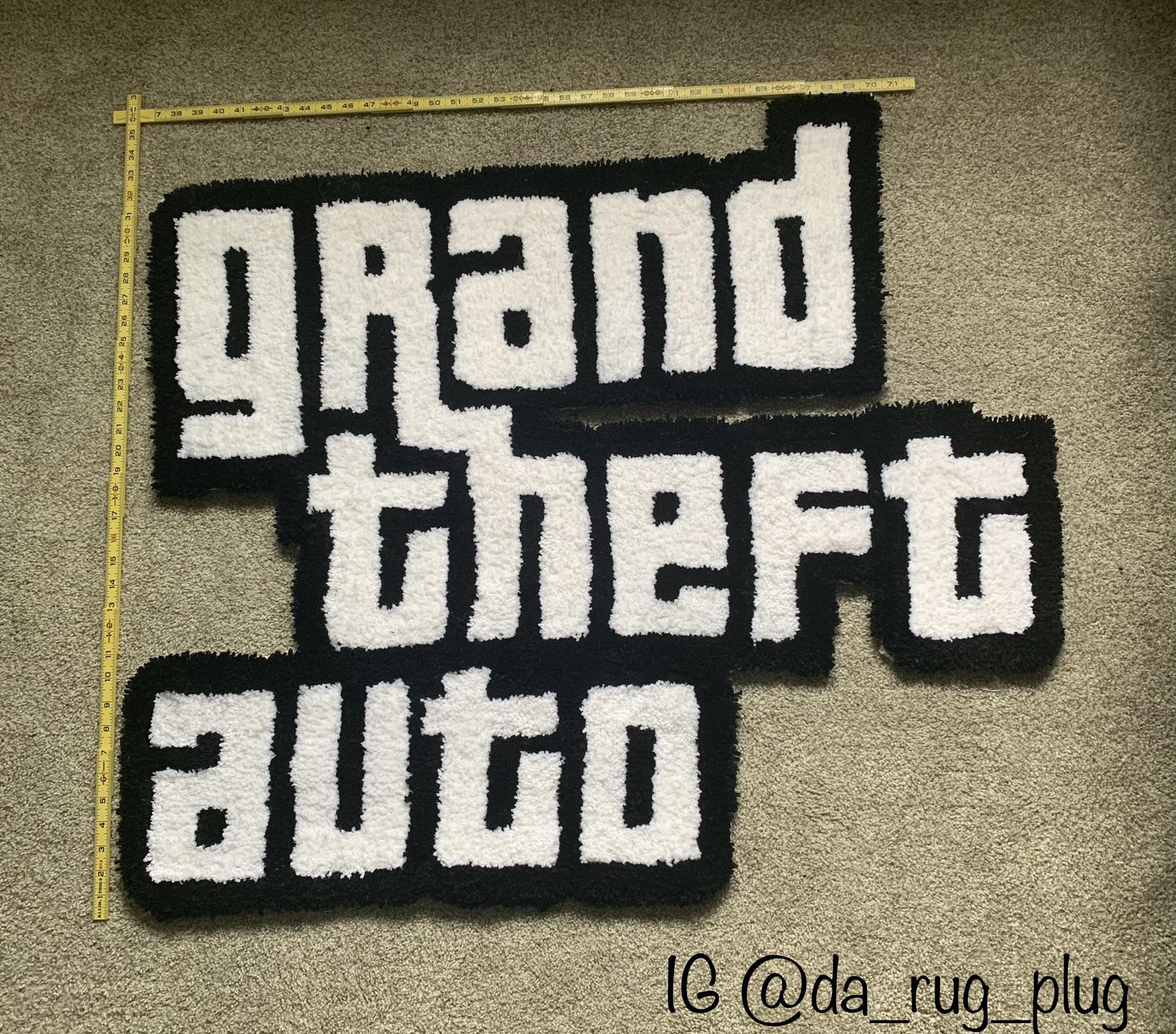 GTA rug I made for my friend’s birthday, came out pretty good! r