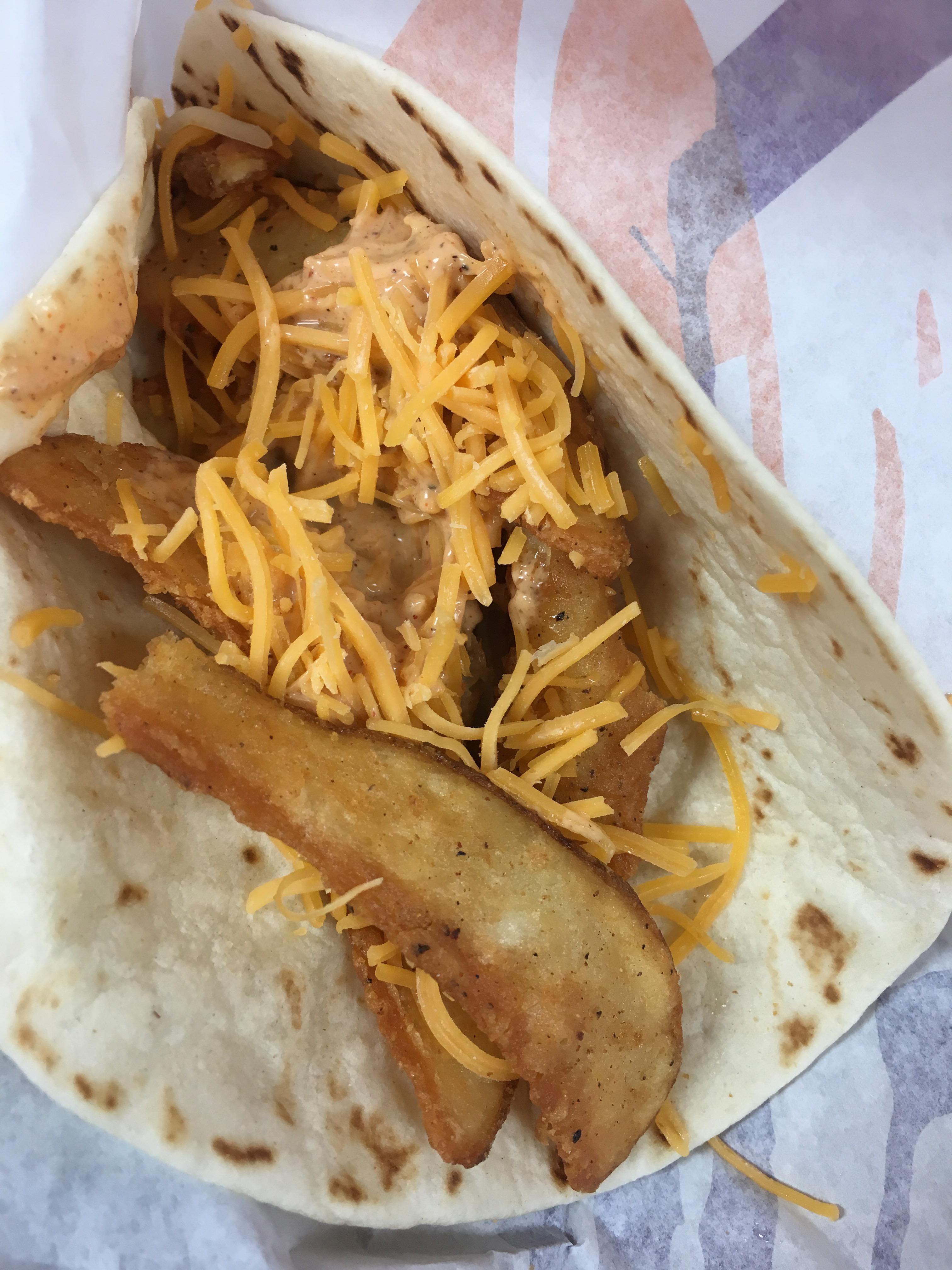 Went to a Taco BellKFC combo today and my spicy potato soft taco was