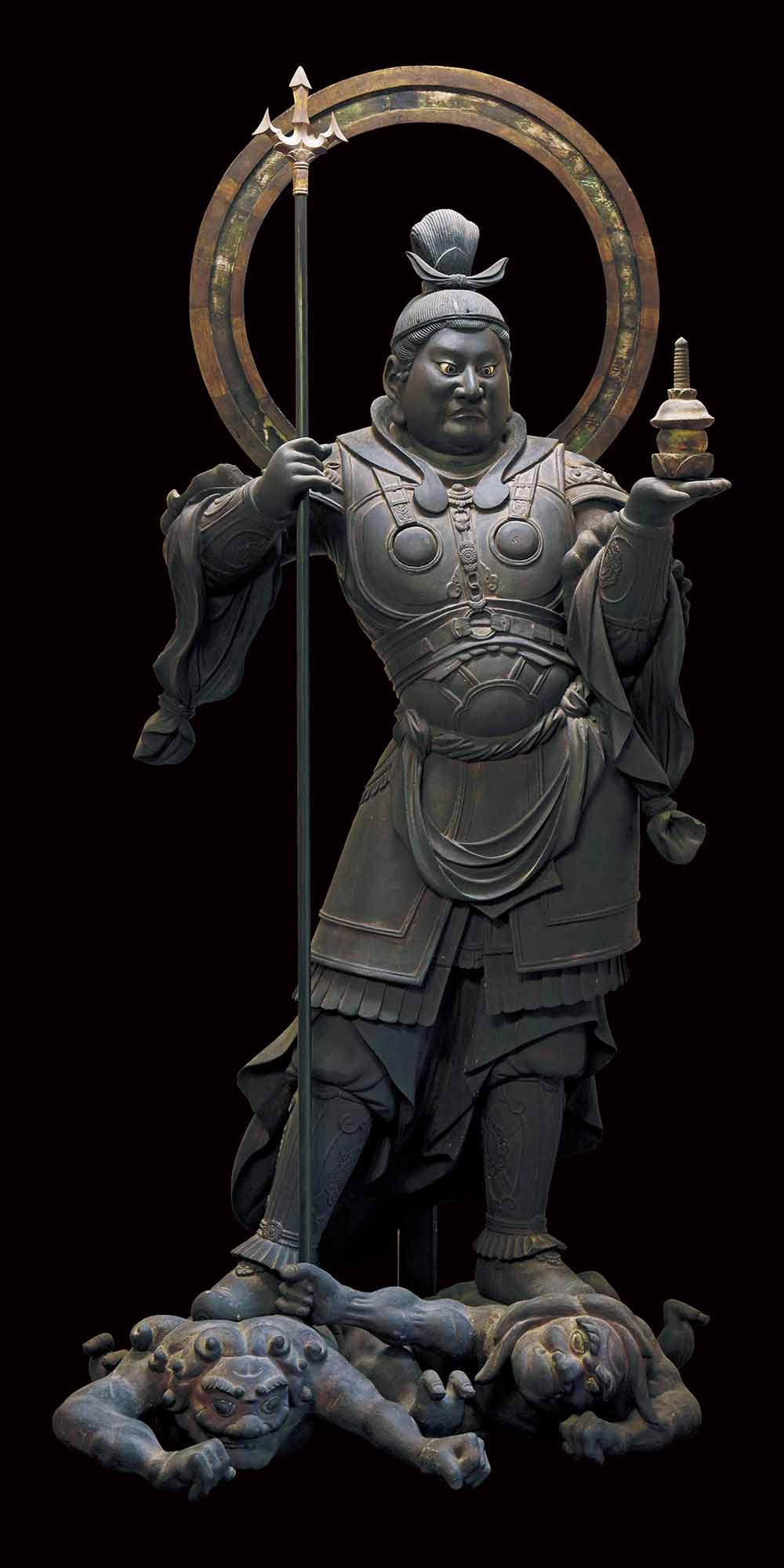 Standing Bishamonten (the god of fortune in war and battles) by Unkei