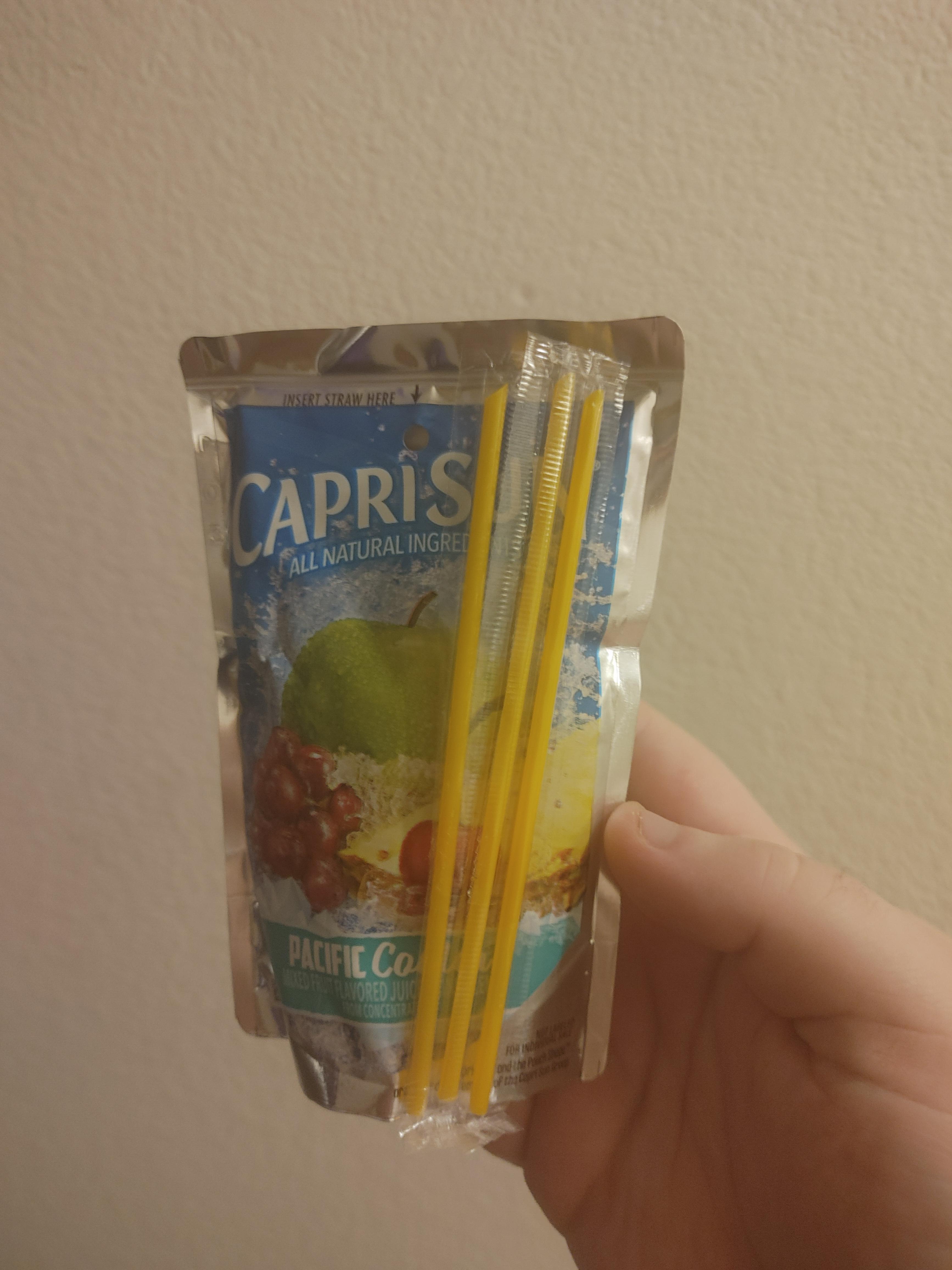 My capri sun came with 3 straws attached r/mildlyinteresting