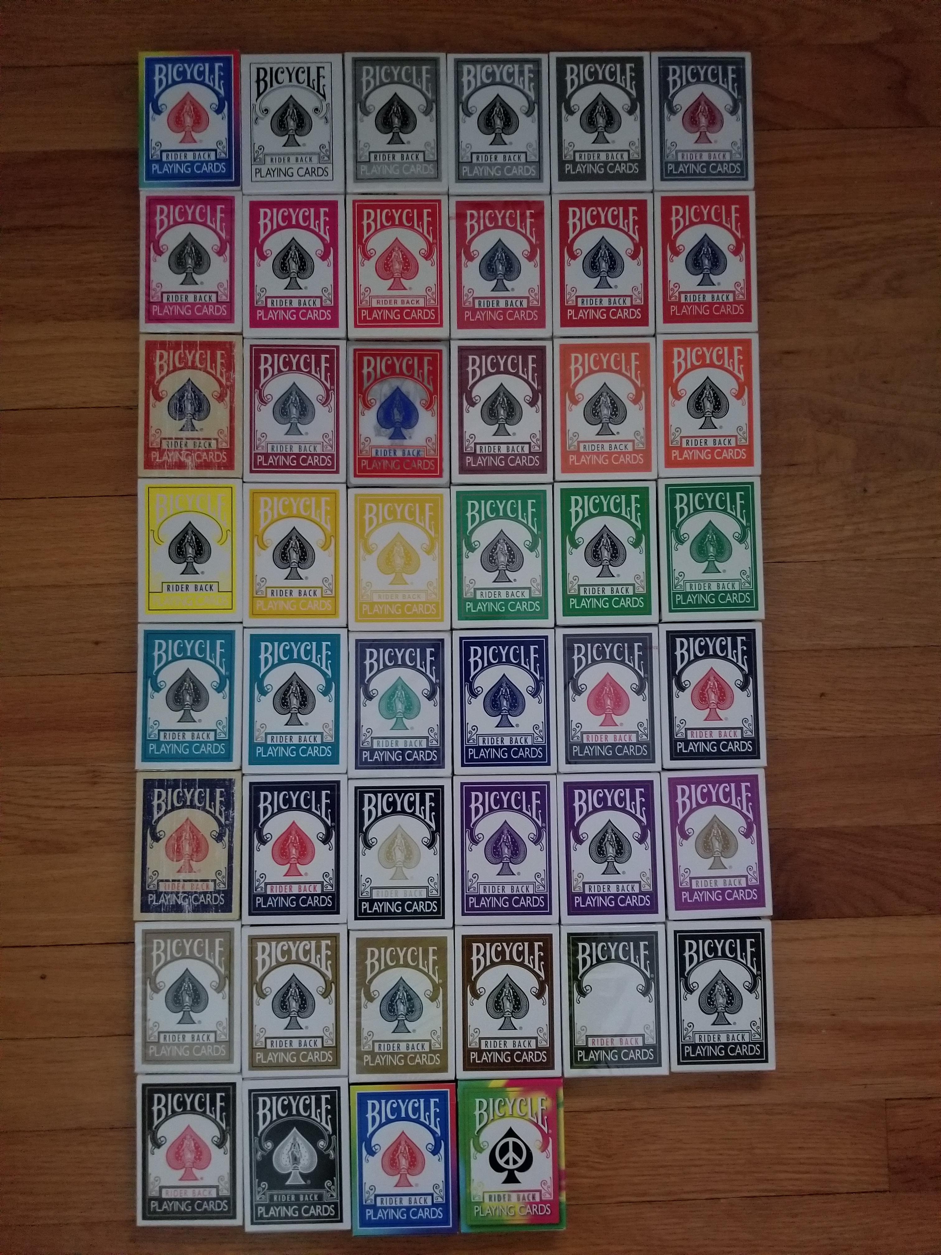 My current Bicycle standard rider back collection r/playingcards
