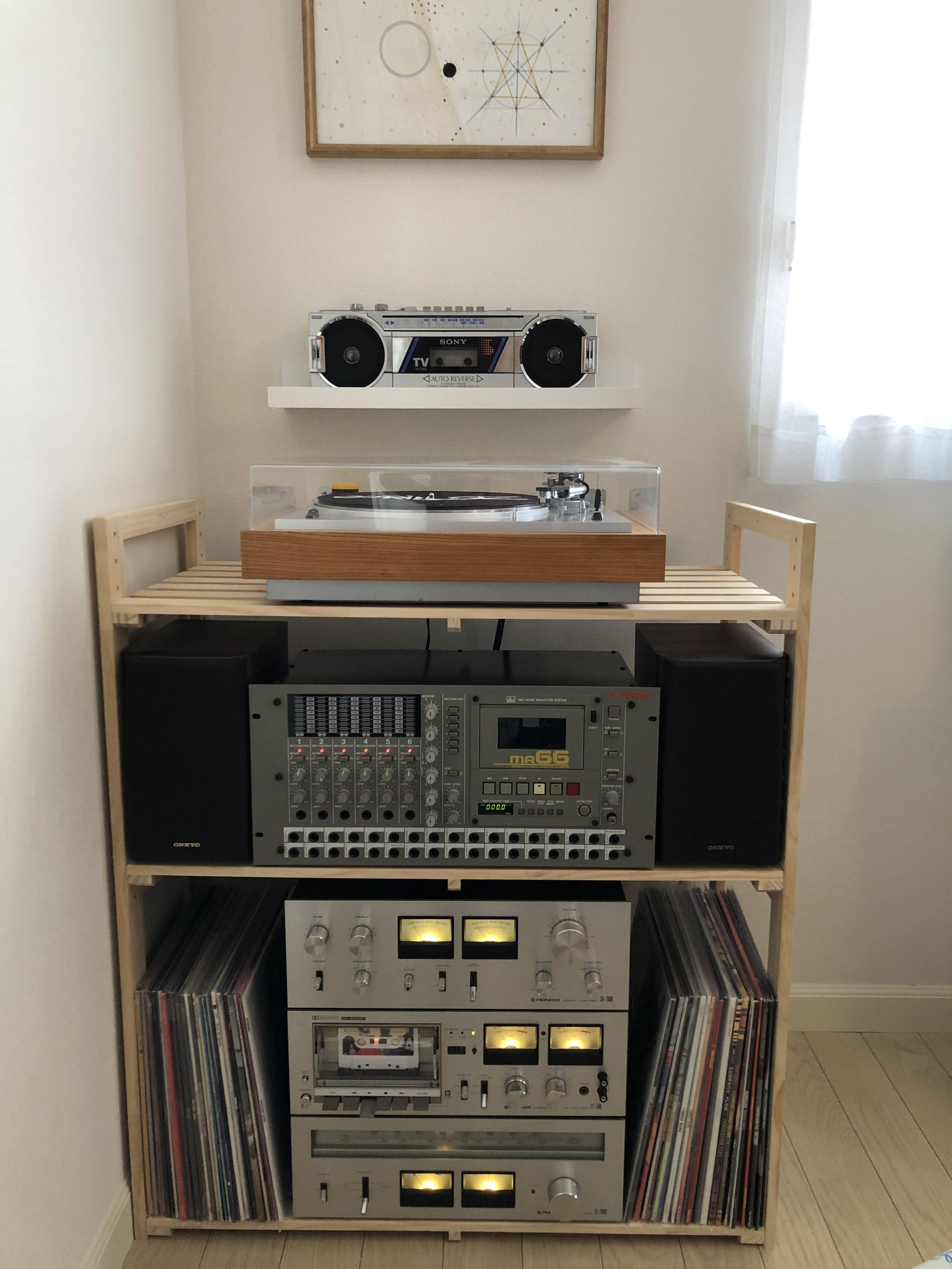 TIDY'd up the Cassette Corner and got a new wooden rack to organize