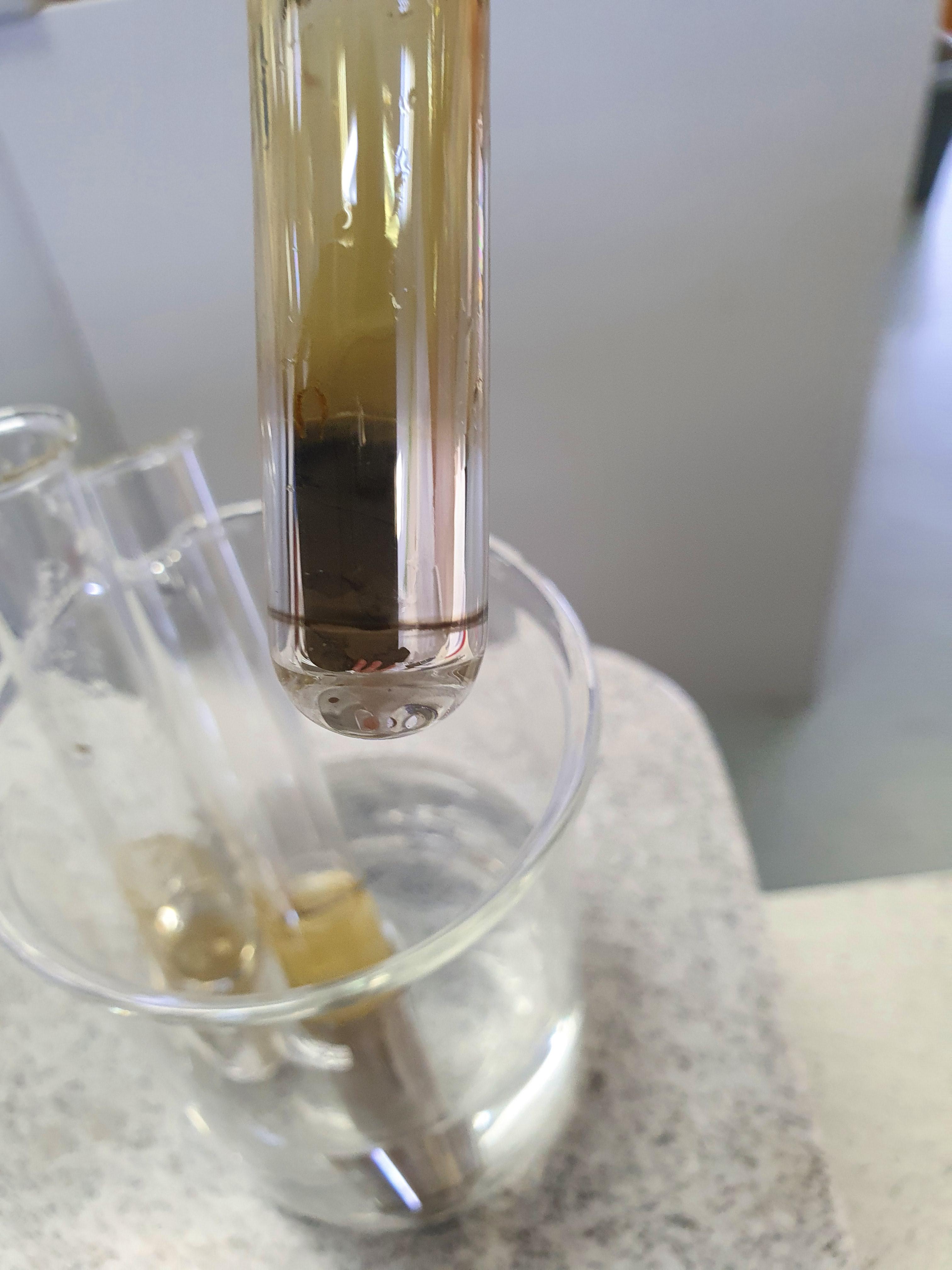 Silver mirror I made today! (Testing for aldehyde group with tollens