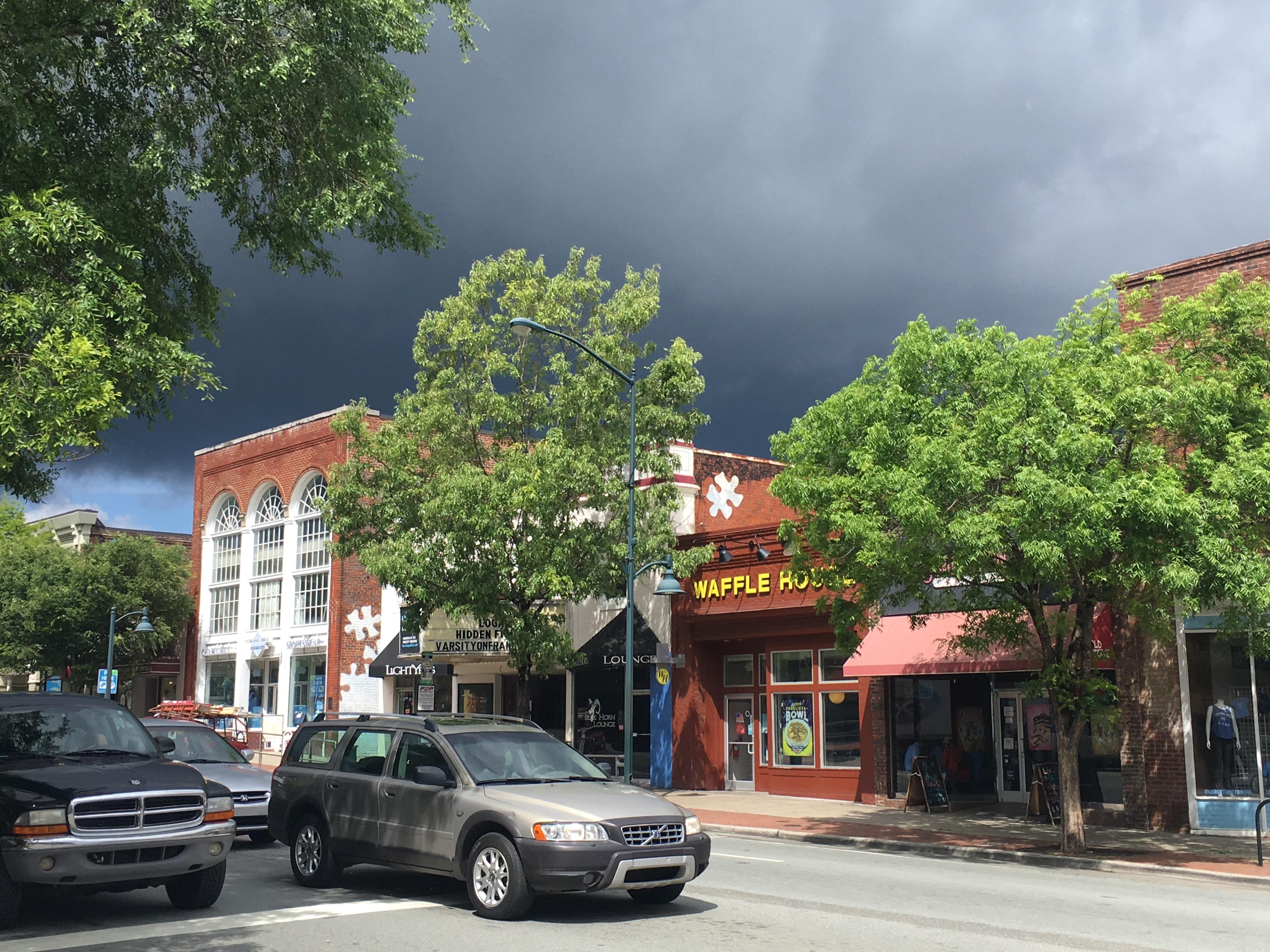 I was on Franklin Street in Chapel Hill, Friday when some weather