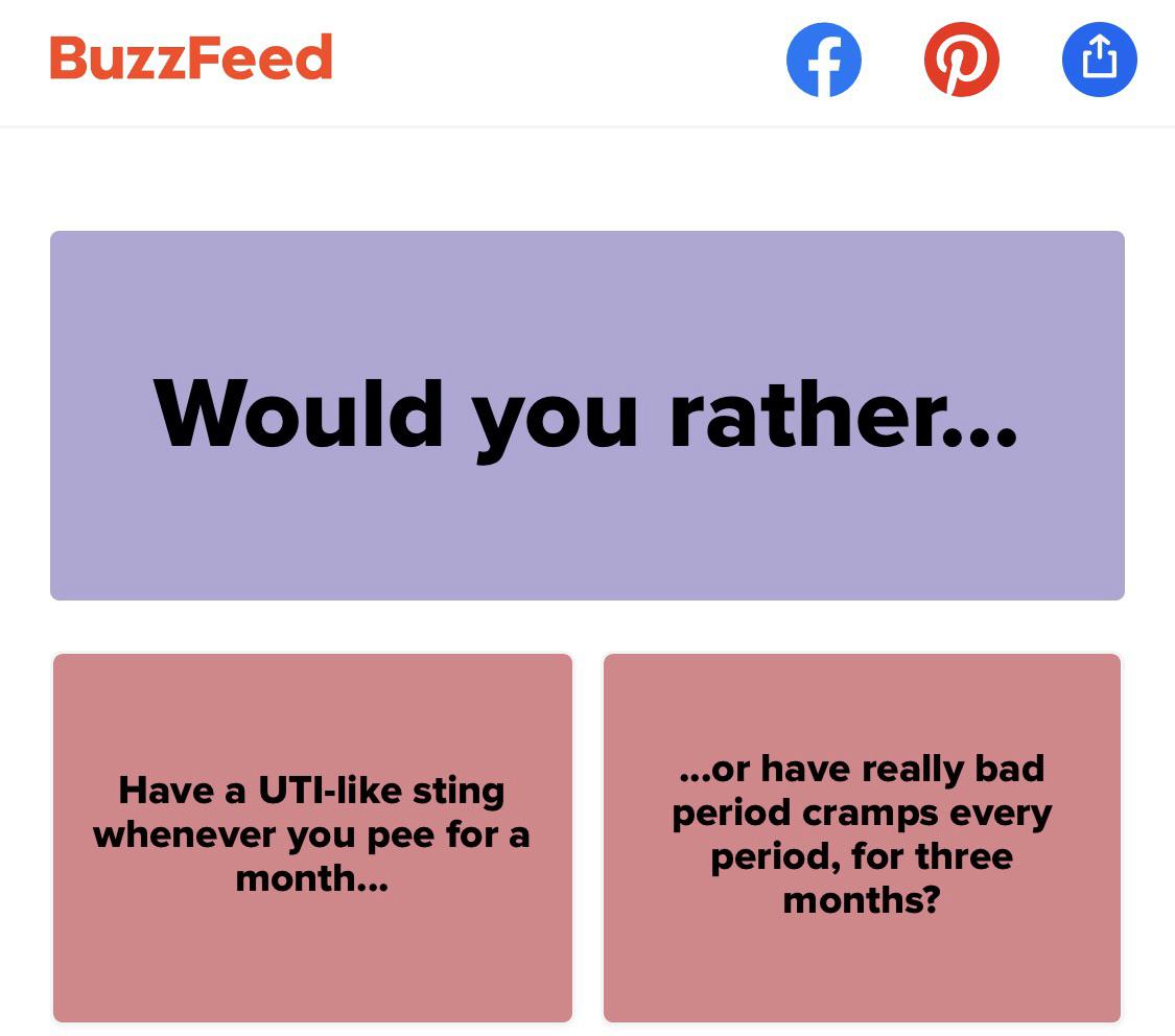 When the Buzzfeed quiz gets too real 🥴 r/Interstitialcystitis