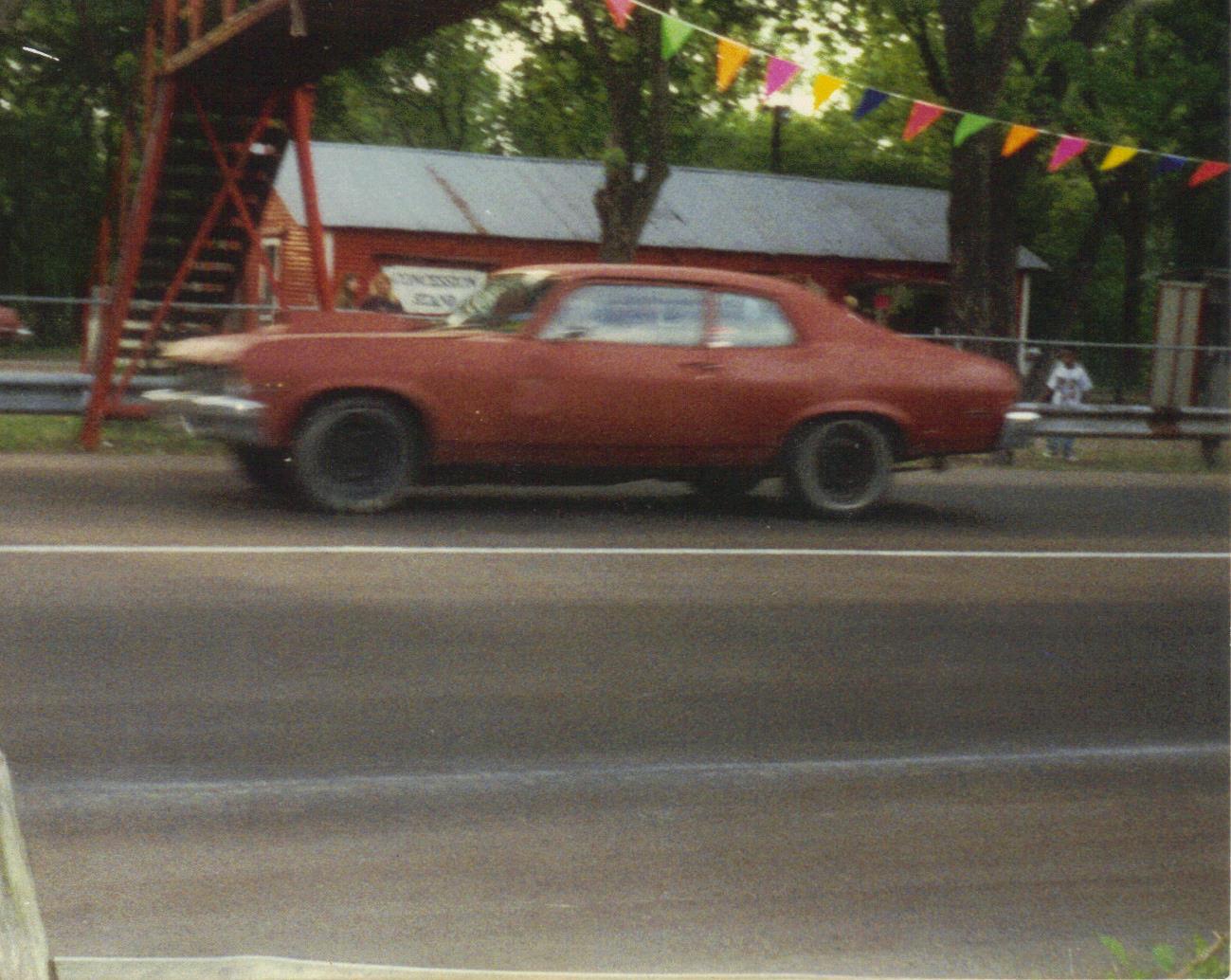 1995 Dad taking the 11second family car for a pass at Temple Academy